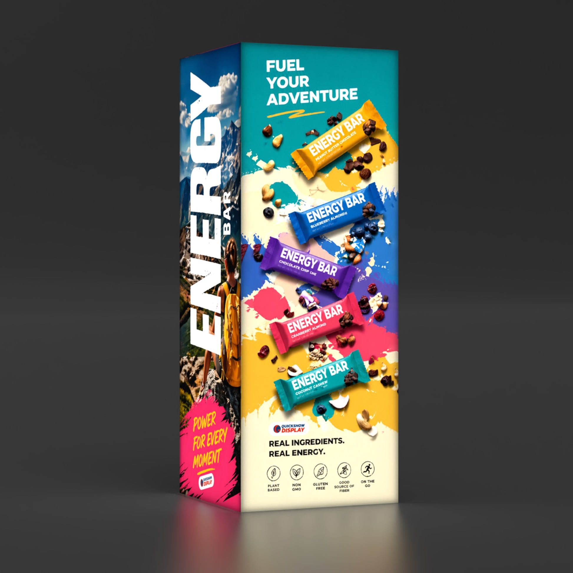 3ft Wide Square Trade Show Tower Display - QuickShowDisplay