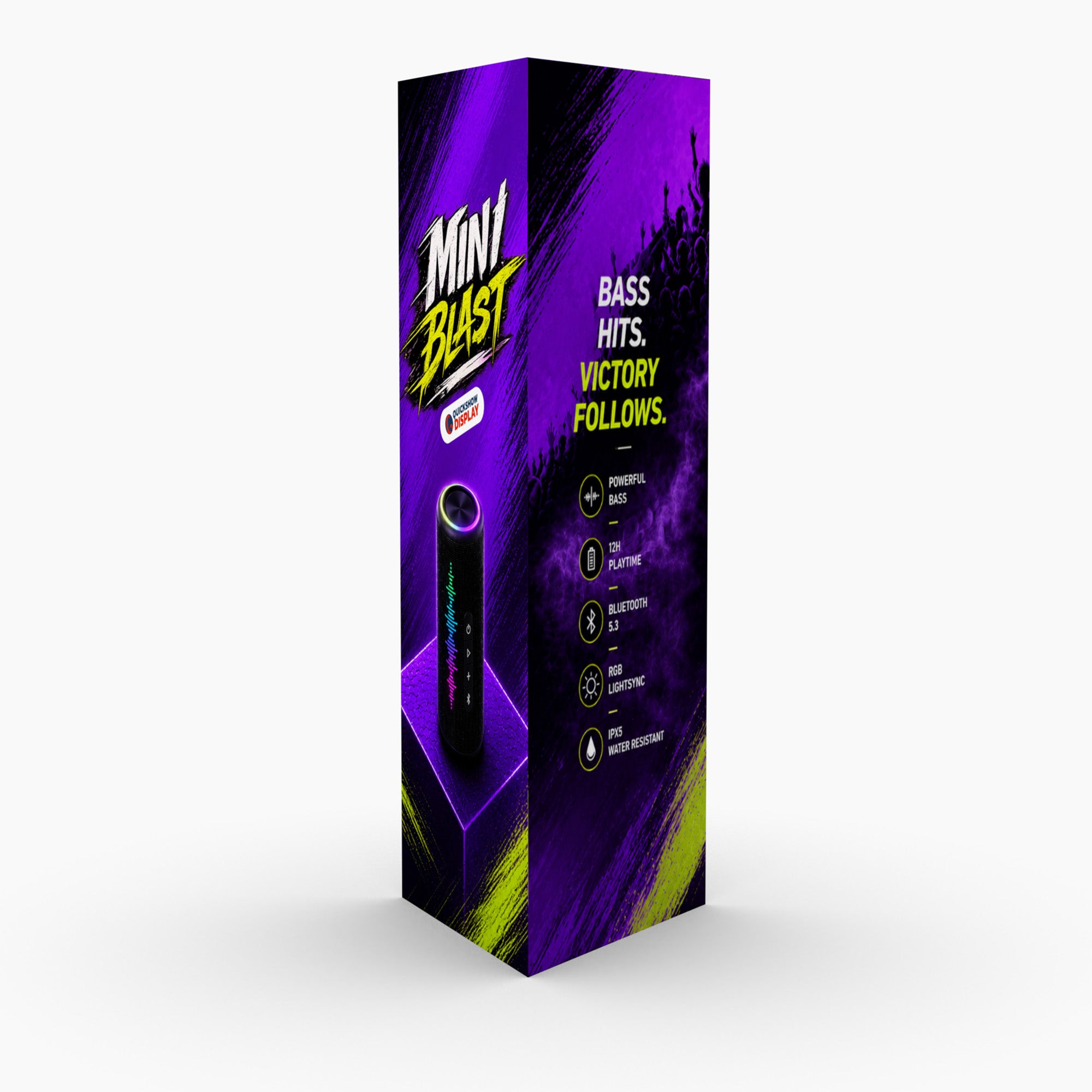 3ft Wide Triangle Trade Show Tower Display - QuickShowDisplay