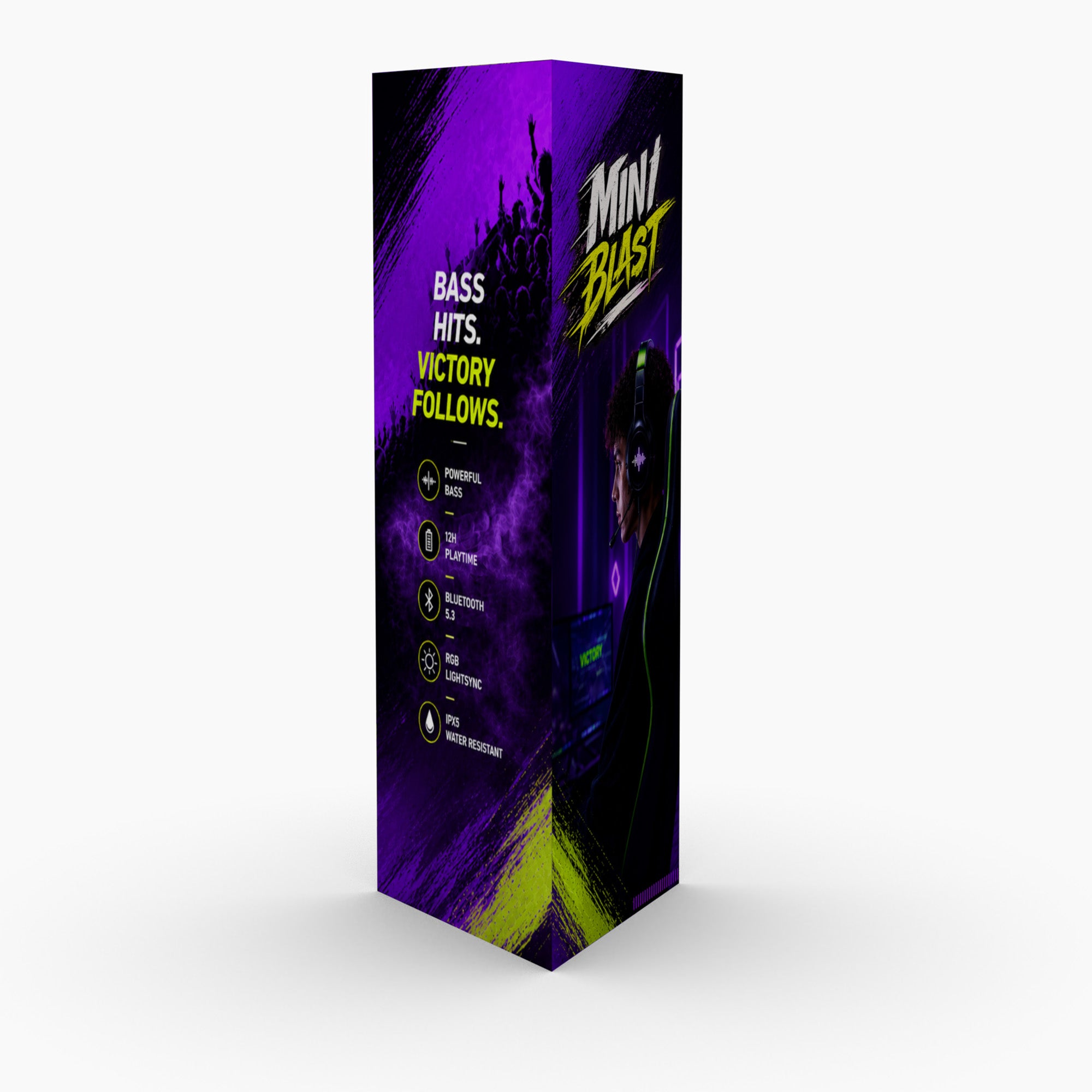 3ft Wide Triangle Trade Show Tower Display - QuickShowDisplay