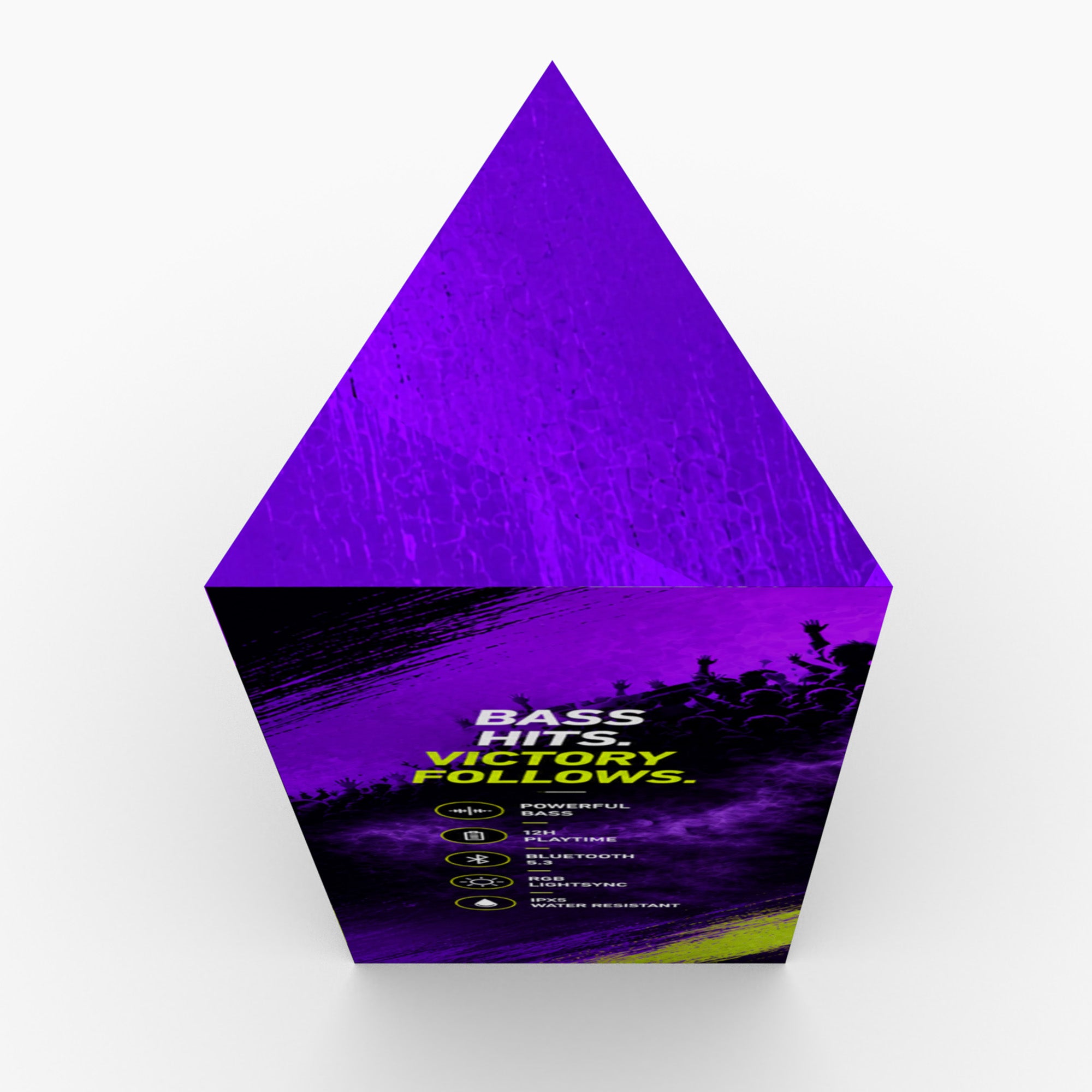 3ft Wide Triangle Trade Show Tower Display - QuickShowDisplay
