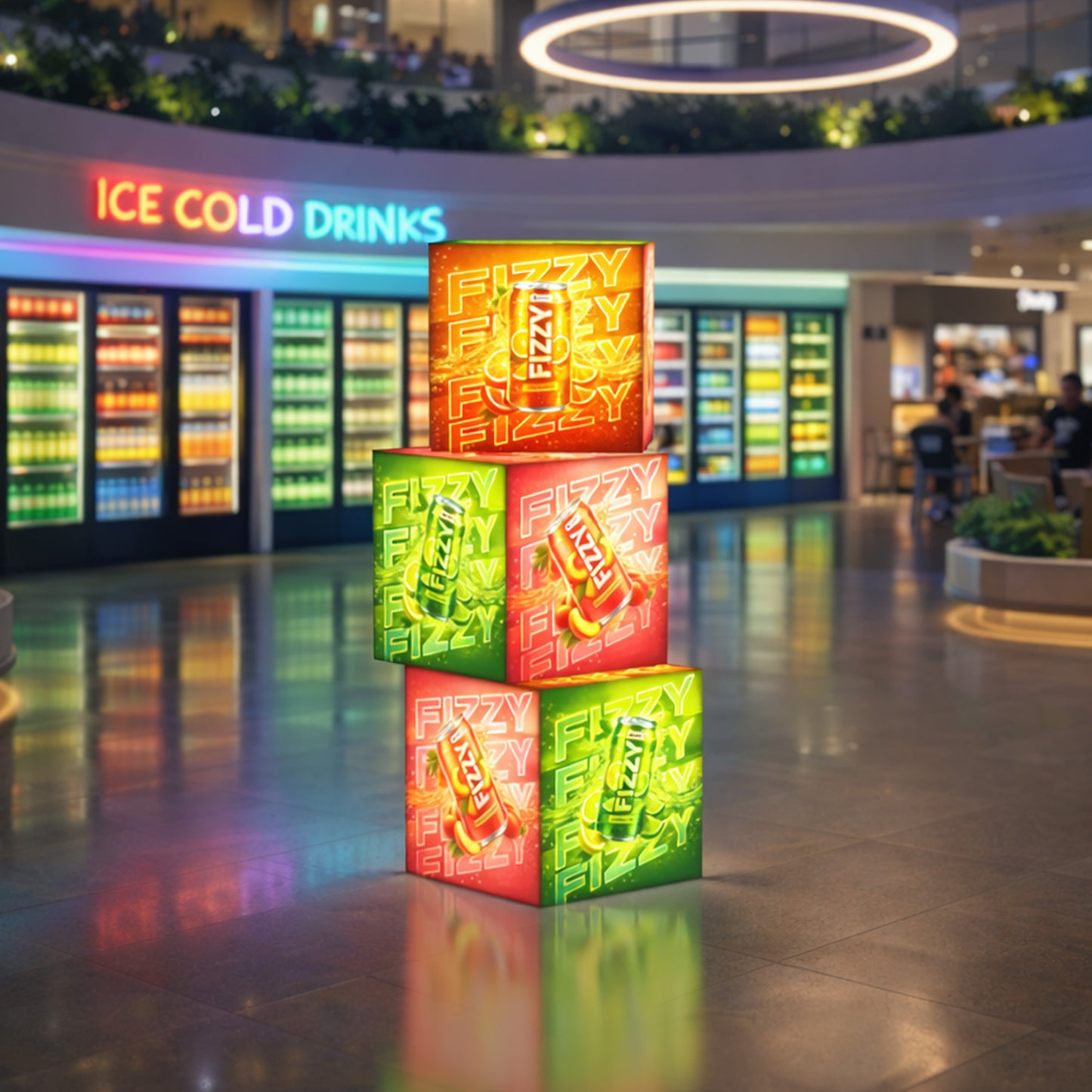 Backlit Stackable Cube Displays - 3 - QuickShowDisplay