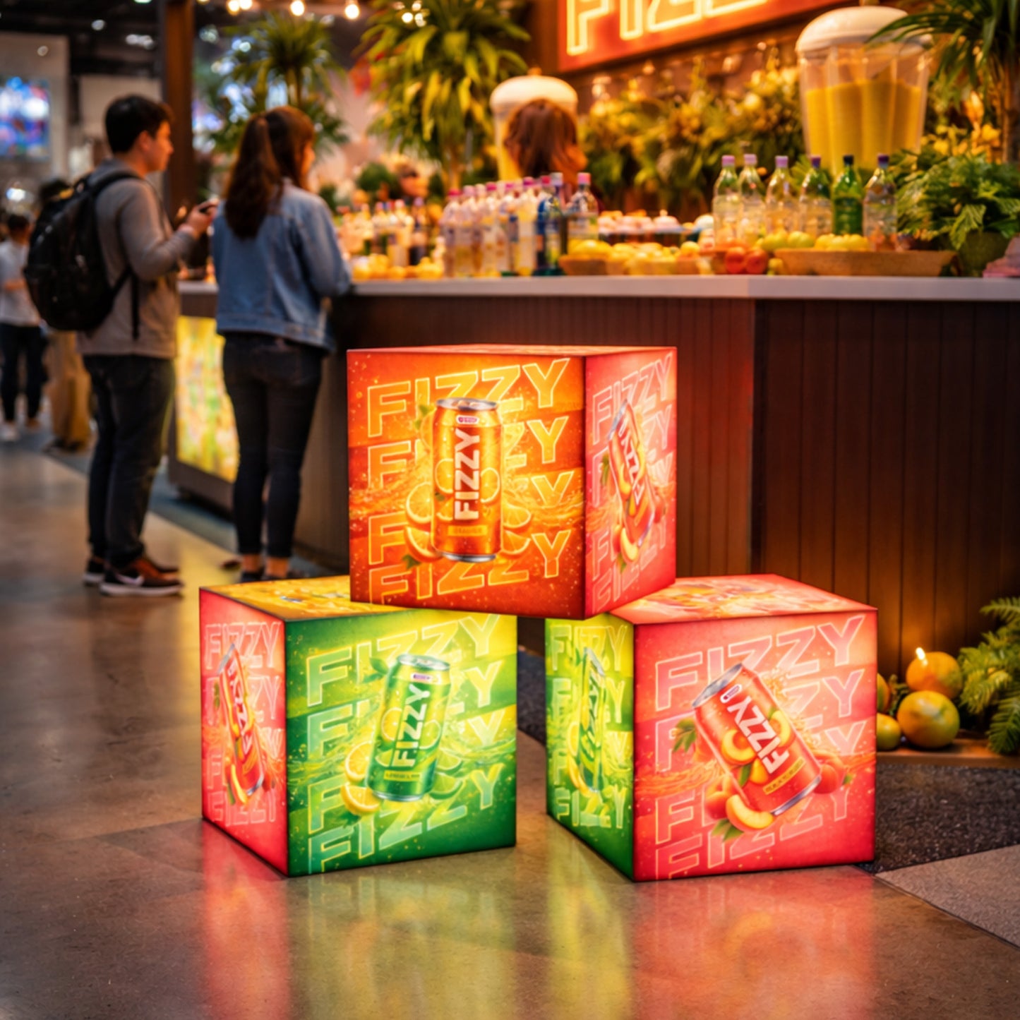 Backlit Stackable Cube Displays - 3 - QuickShowDisplay