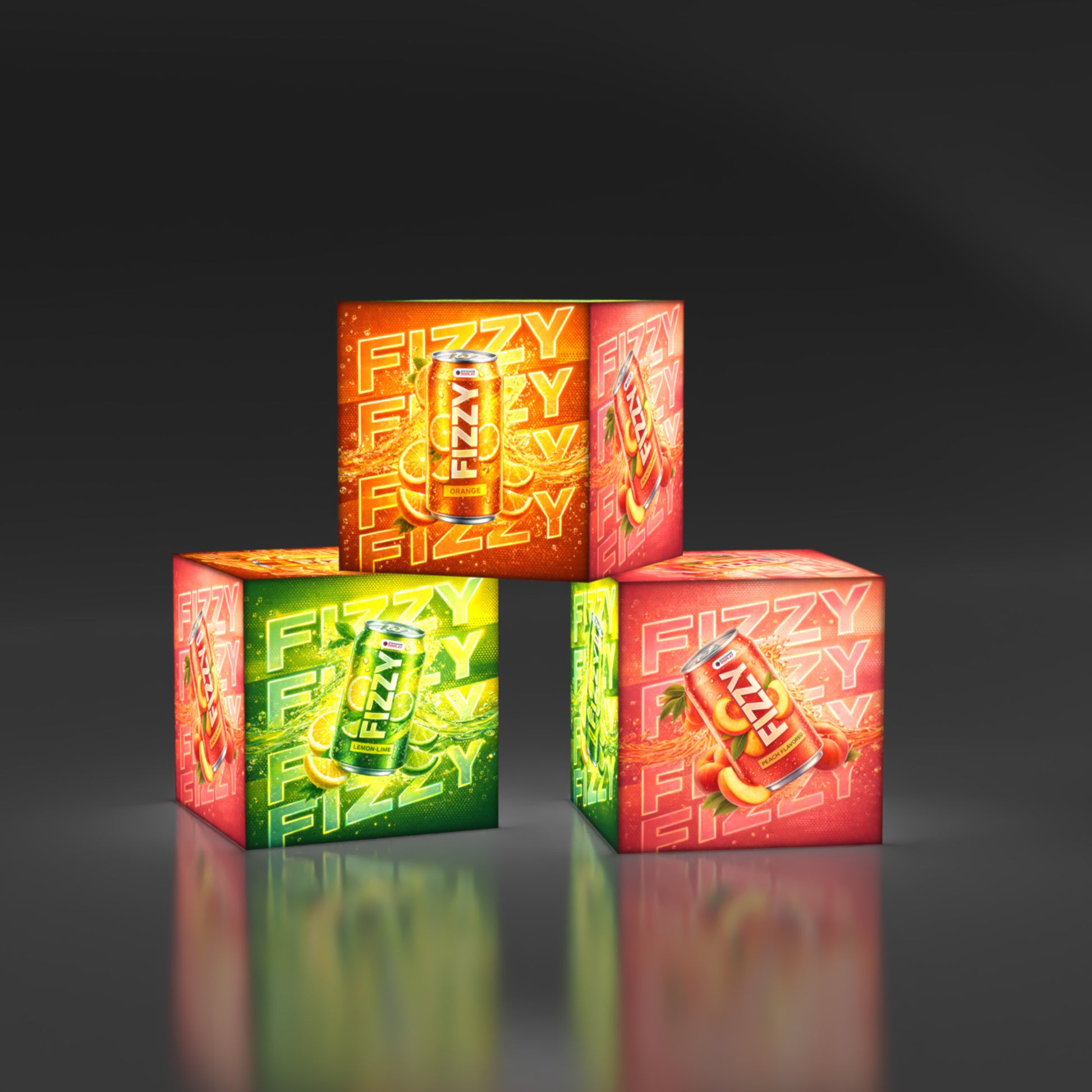 Backlit Stackable Cube Displays - 3 - QuickShowDisplay