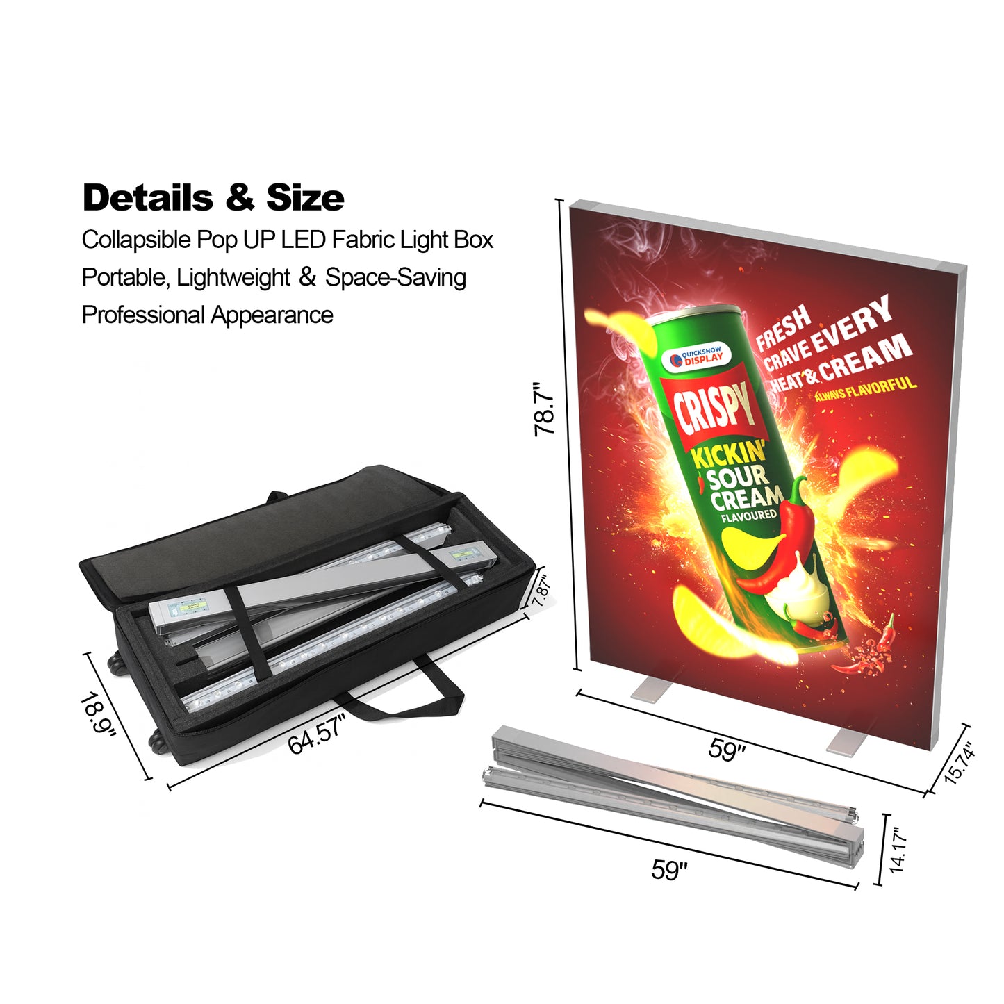 4.9x6.6ft EdgeLumi™ Collapsible SEG Lightboxes