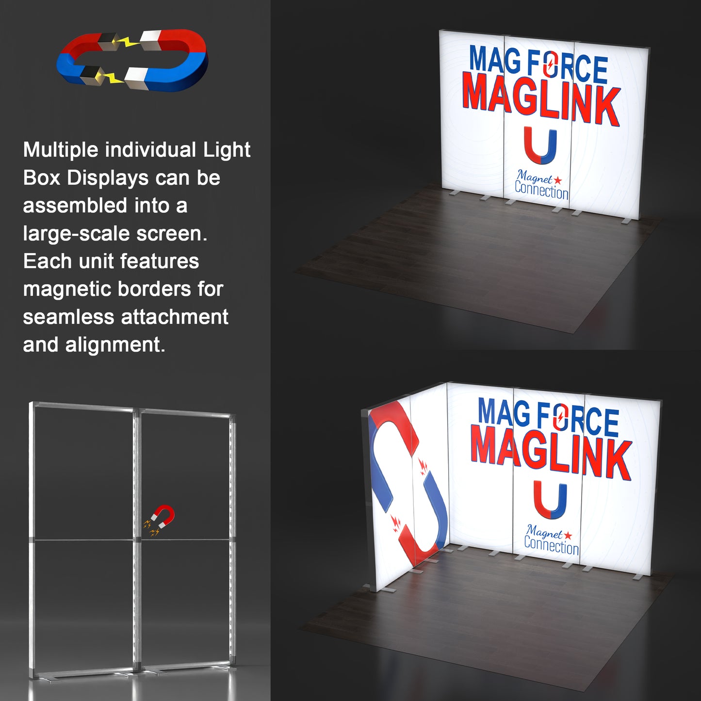 4.9x7.4ft EdgeLumi™ Collapsible SEG Lightboxes - QuickShowDisplay