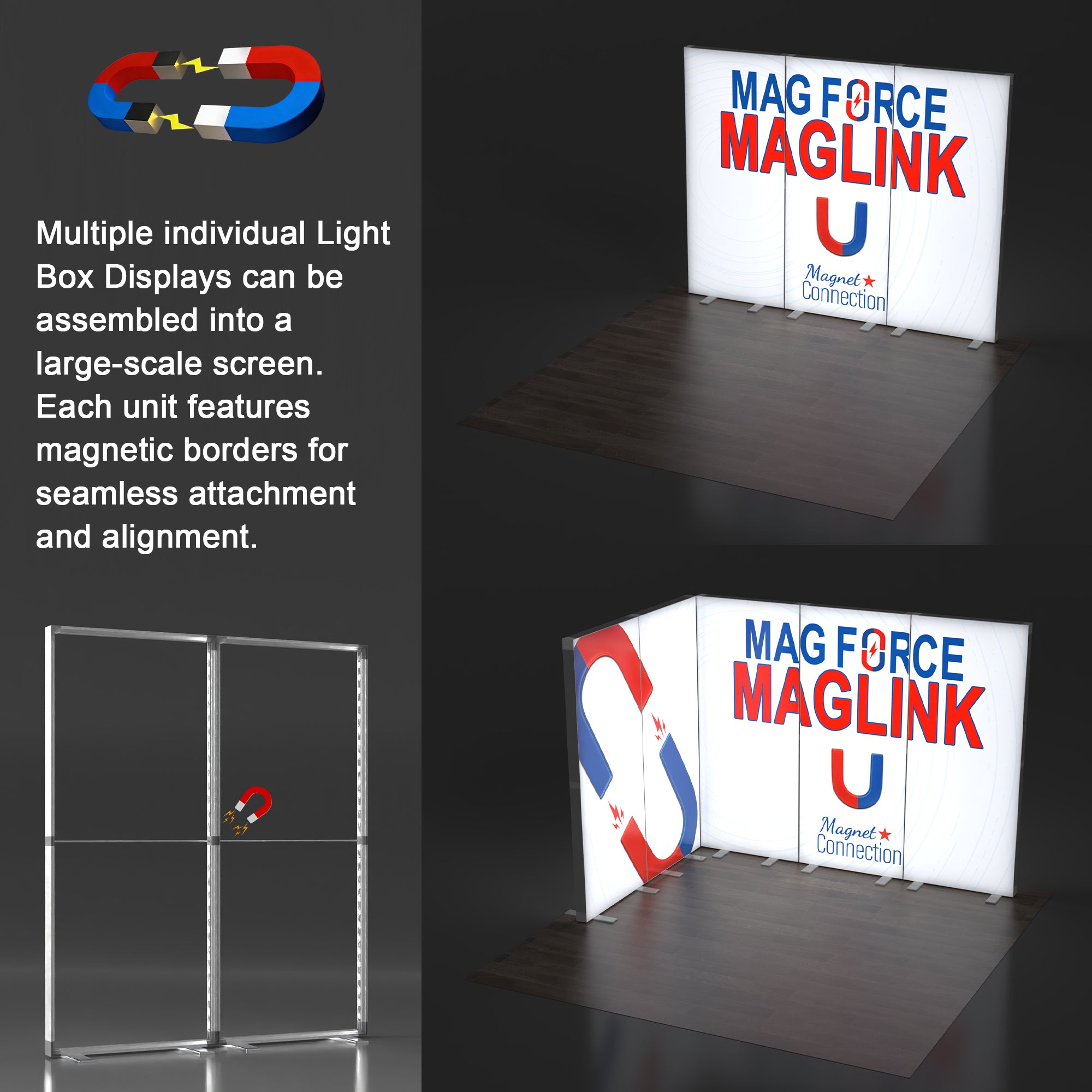 4.9x7.4ft EdgeLumi™ Collapsible SEG Lightboxes - QuickShowDisplay