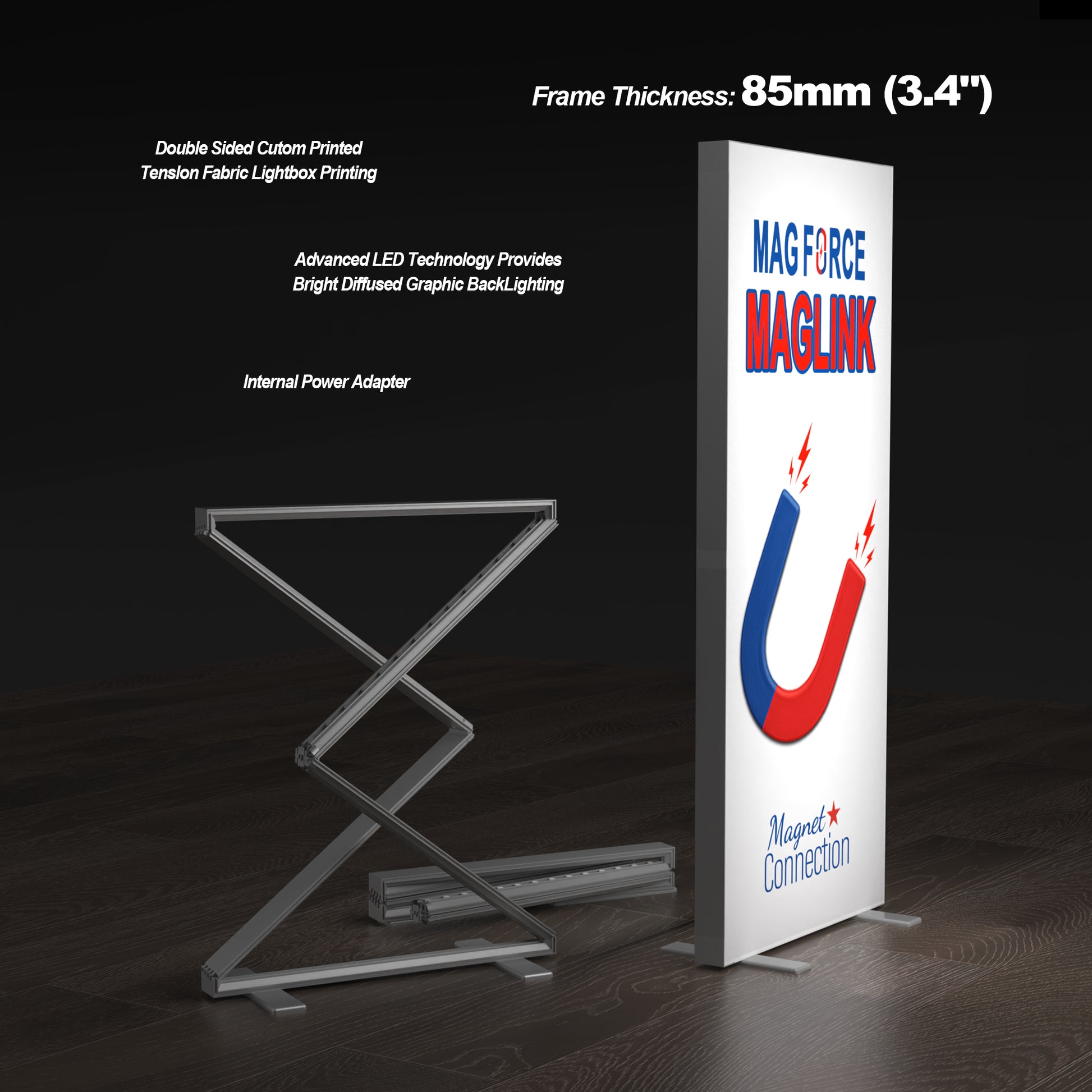 4.9x7.4ft EdgeLumi™ Collapsible SEG Lightboxes - QuickShowDisplay