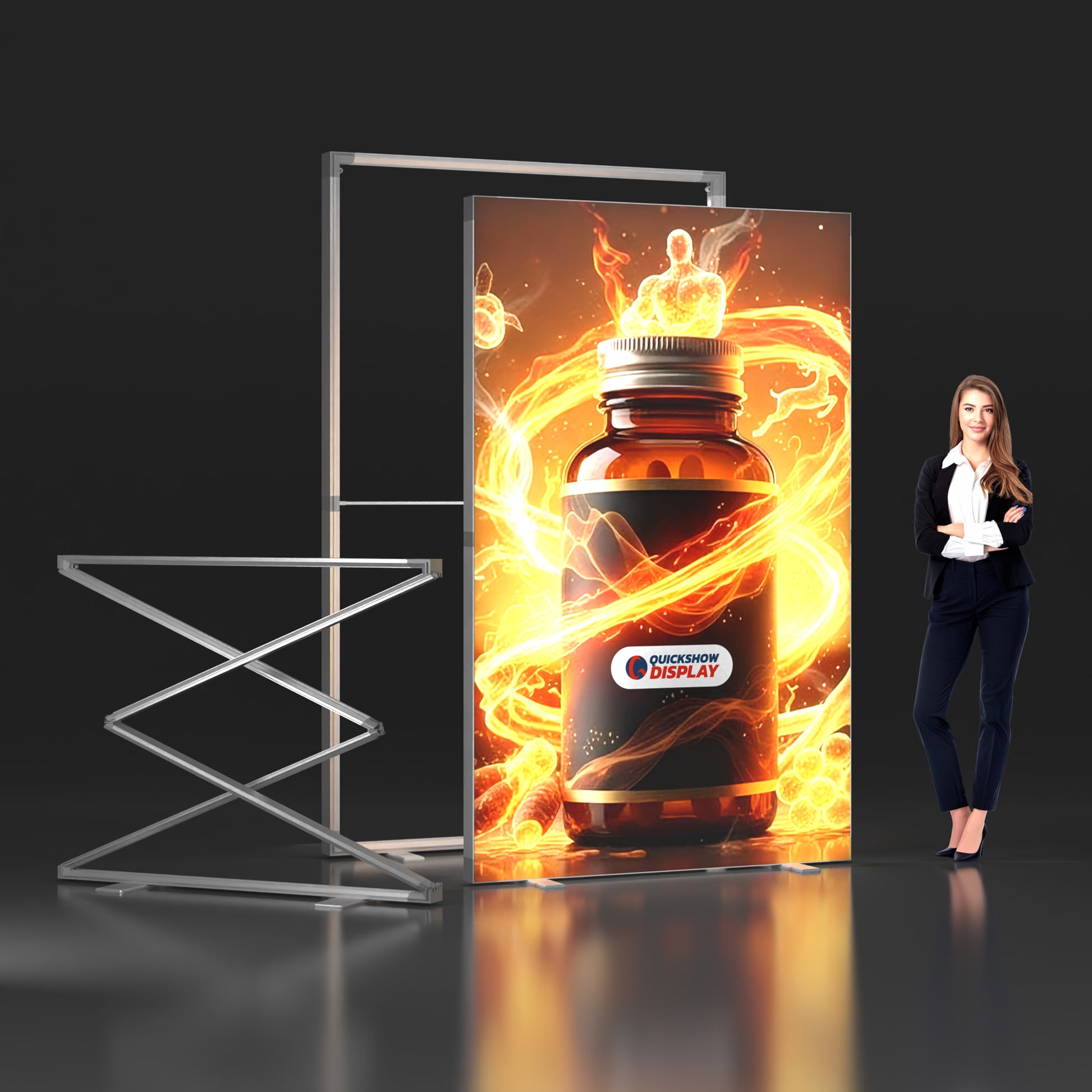 4.9x7.9ft Foldable Lightweight SEG Lightbox - QuickShowDisplay