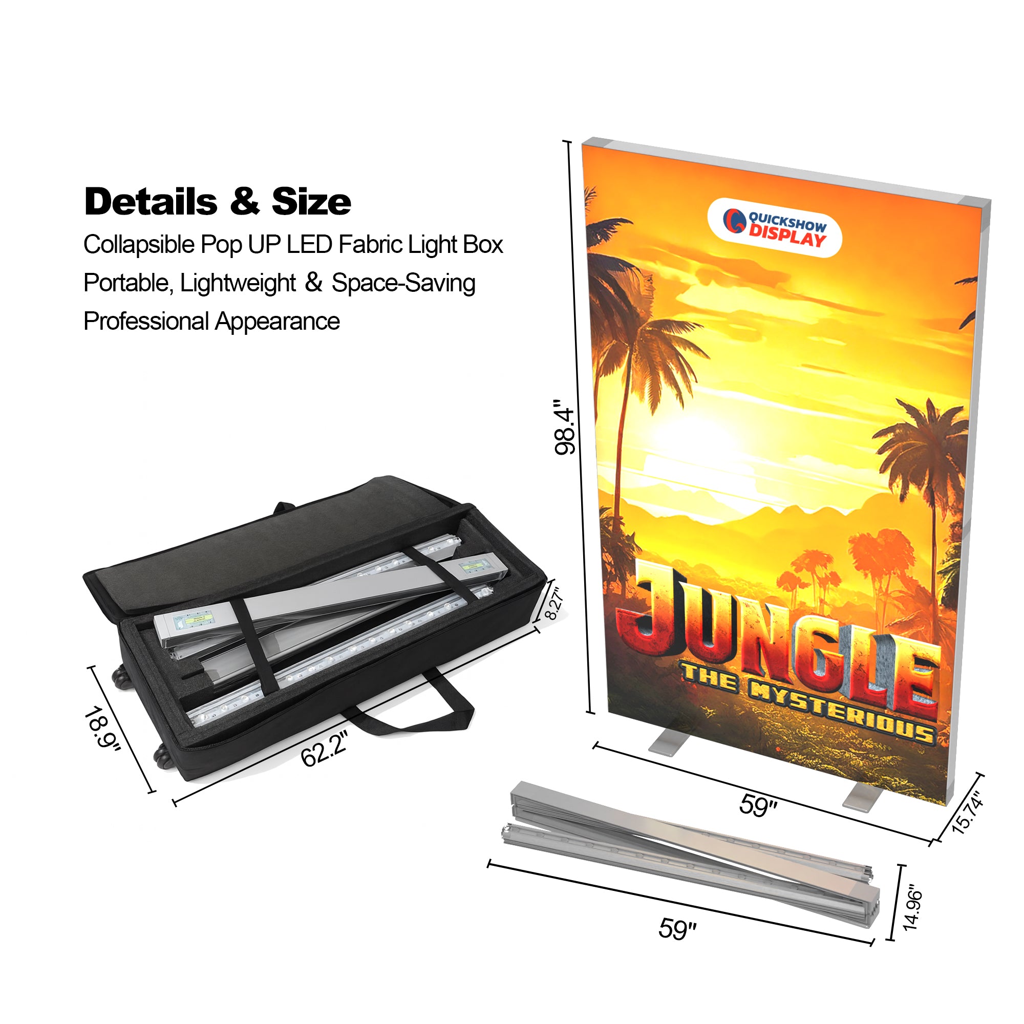 4.9x8.2ft EdgeLumi™ Collapsible SEG Lightboxes