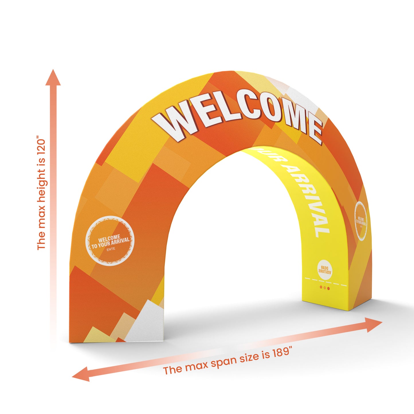 Custom 360 Brand Visibility Triangle Trade Show Arch Display - QuickShowDisplay