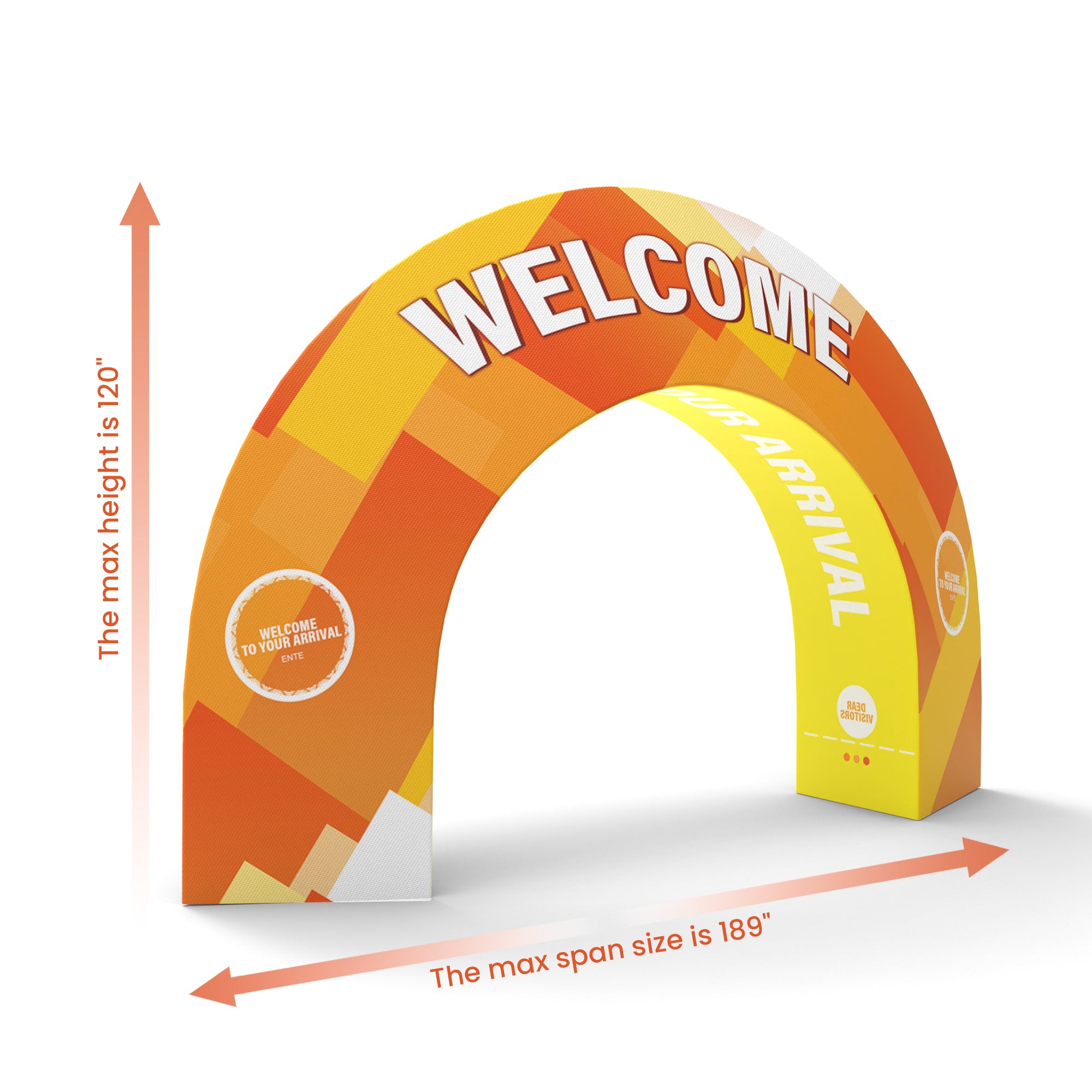 Custom 360 Brand Visibility Triangle Trade Show Arch Display - QuickShowDisplay