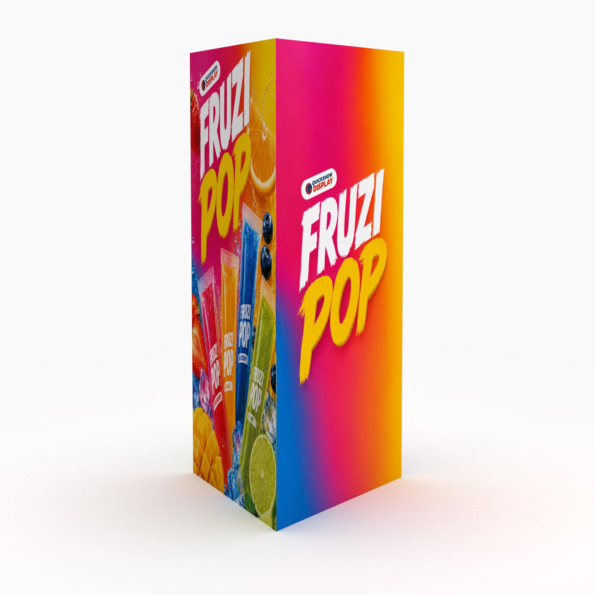 4ft Wide Triangle Trade Show Tower Display - QuickShowDisplay