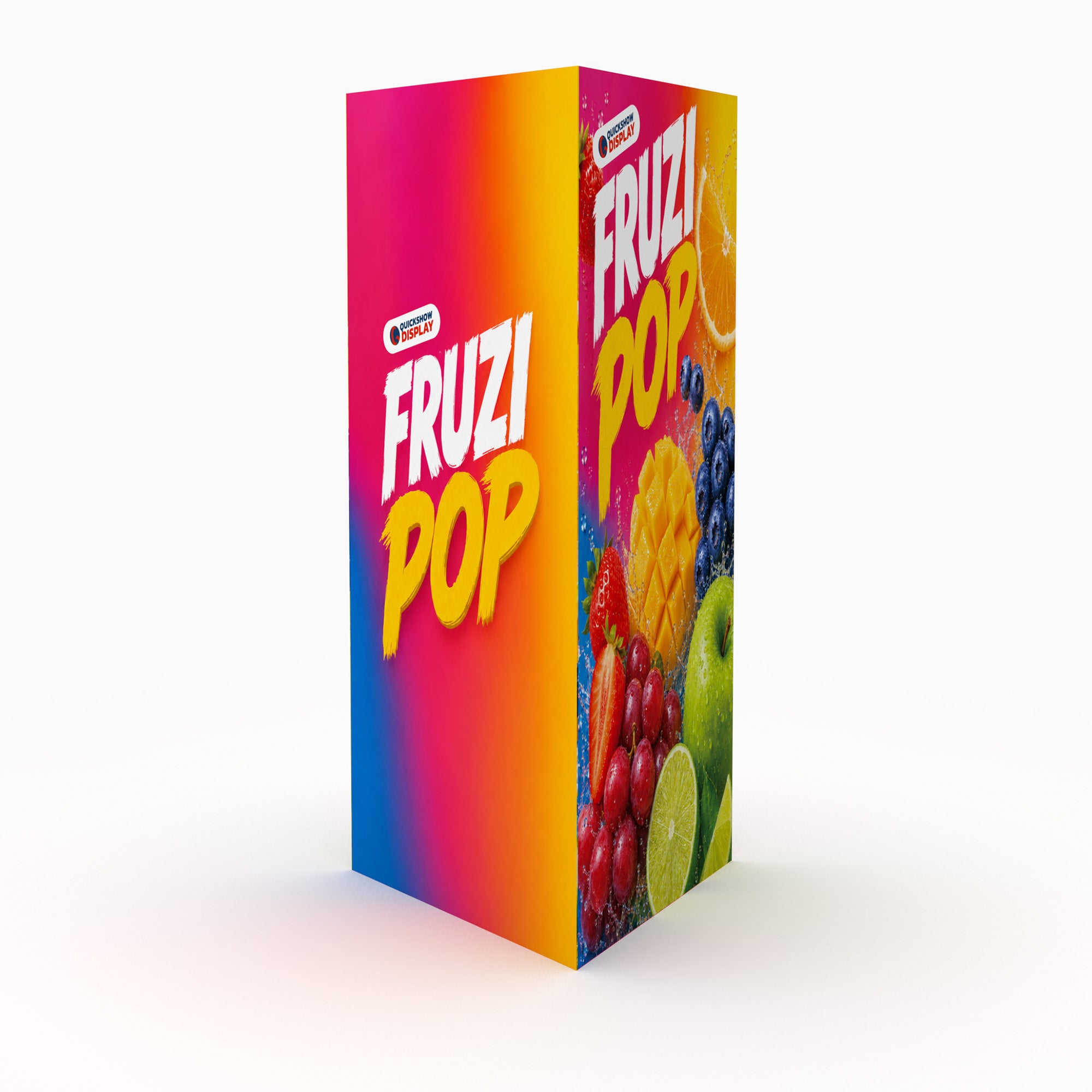 4ft Wide Triangle Trade Show Tower Display - QuickShowDisplay