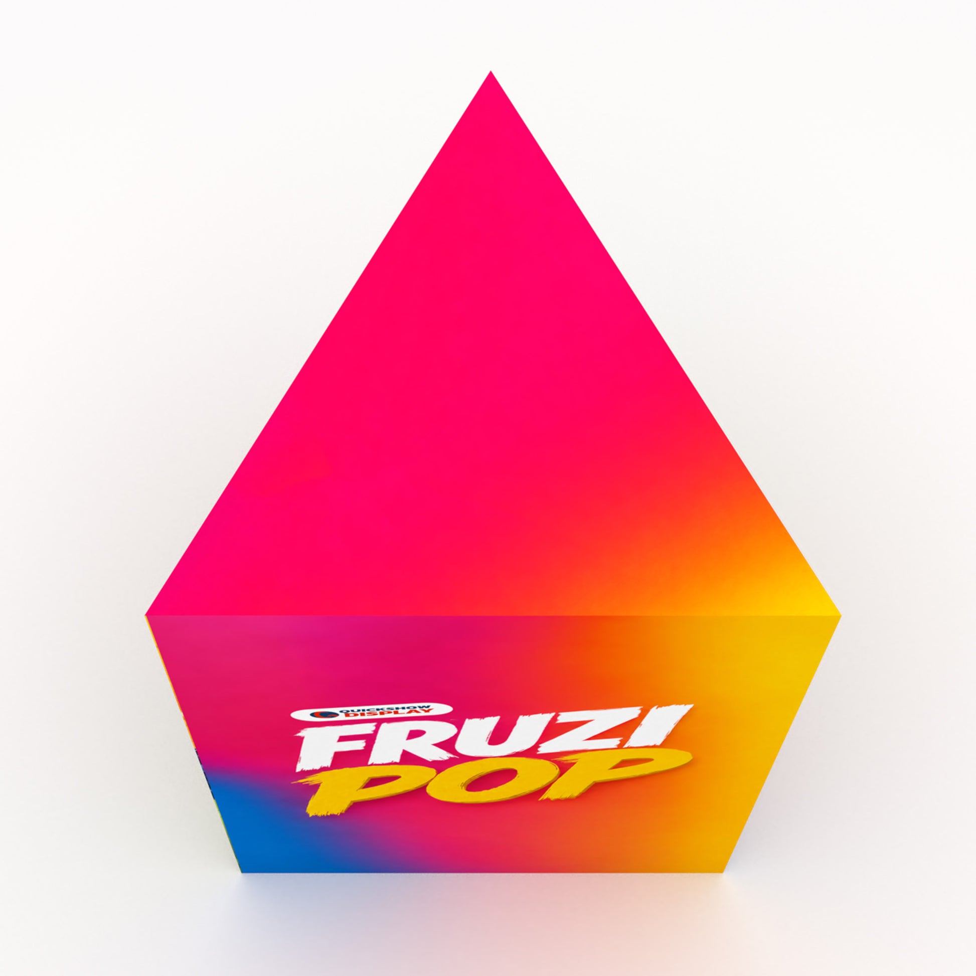 4ft Wide Triangle Trade Show Tower Display - QuickShowDisplay