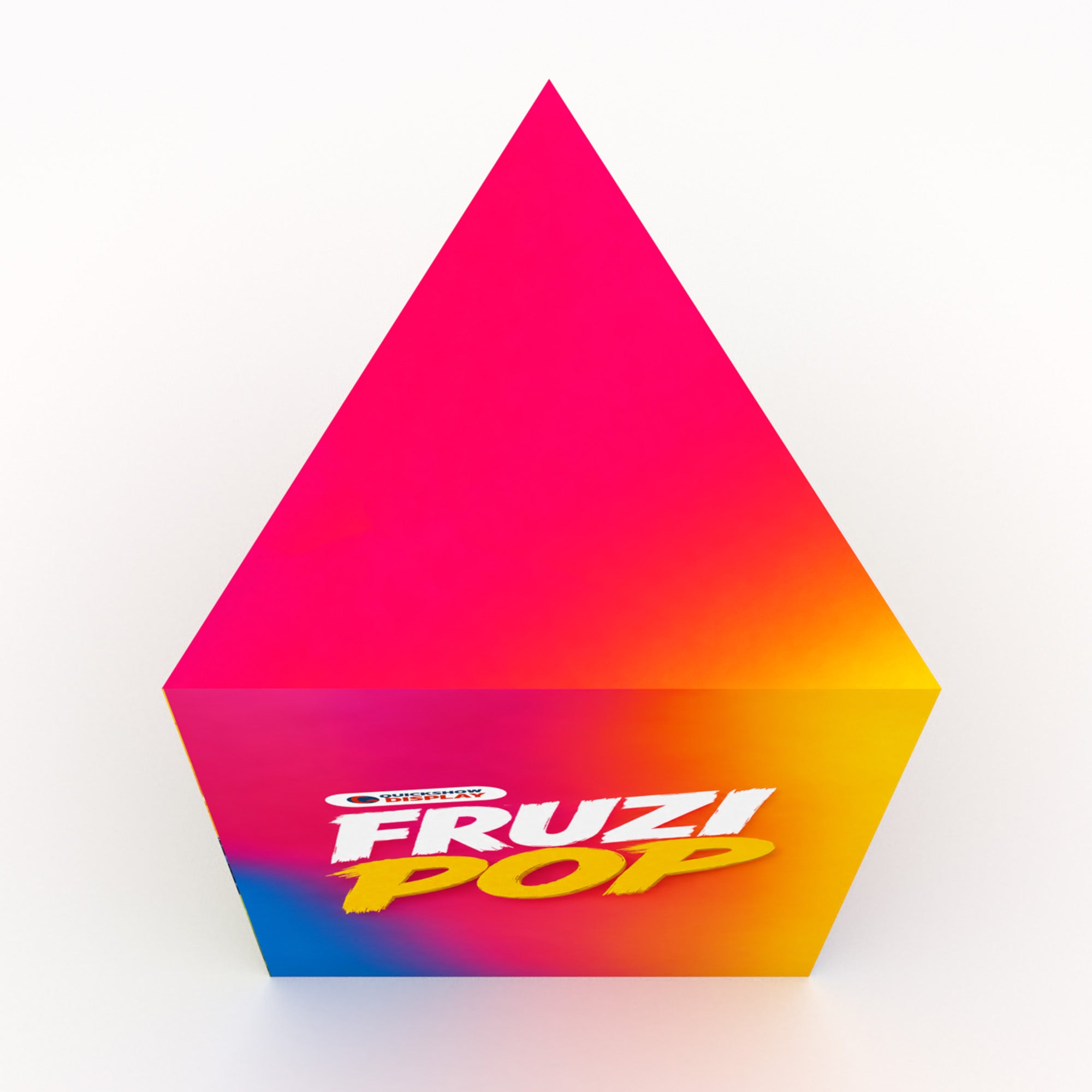 4ft Wide Triangle Trade Show Tower Display - QuickShowDisplay