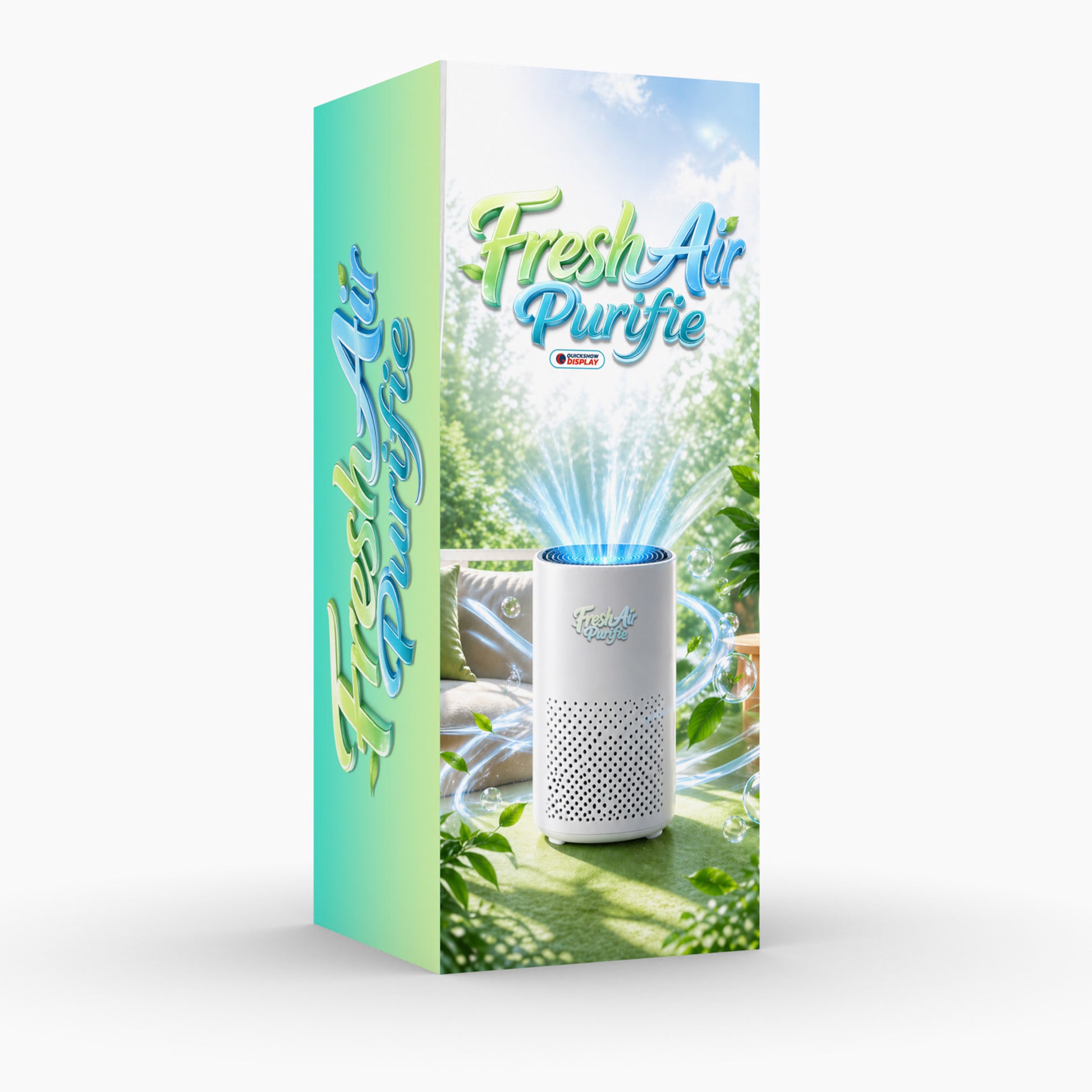 4ft Wide Square Trade Show Tower Display - QuickShowDisplay