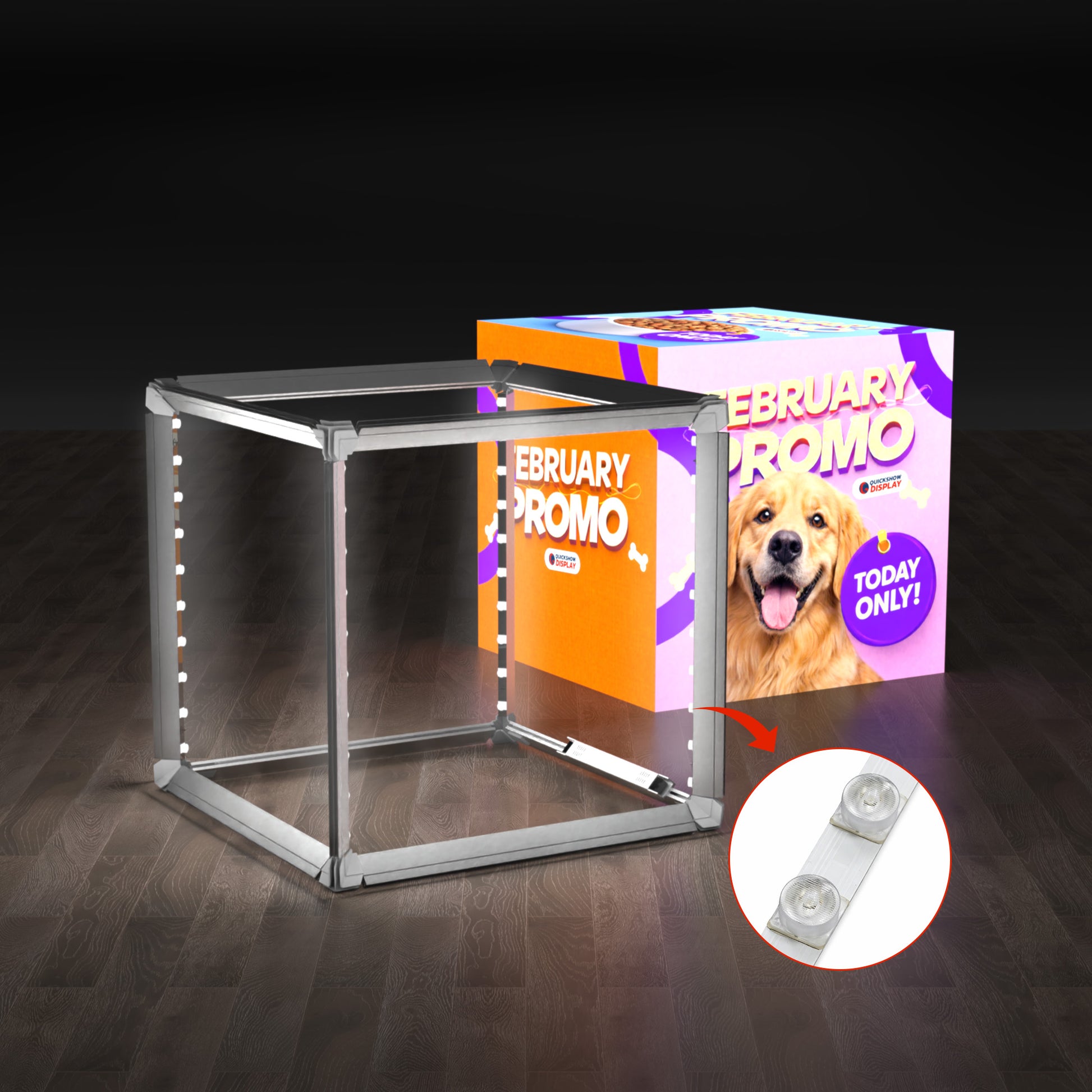 Backlit Stackable Cube Displays - 4 - QuickShowDisplay