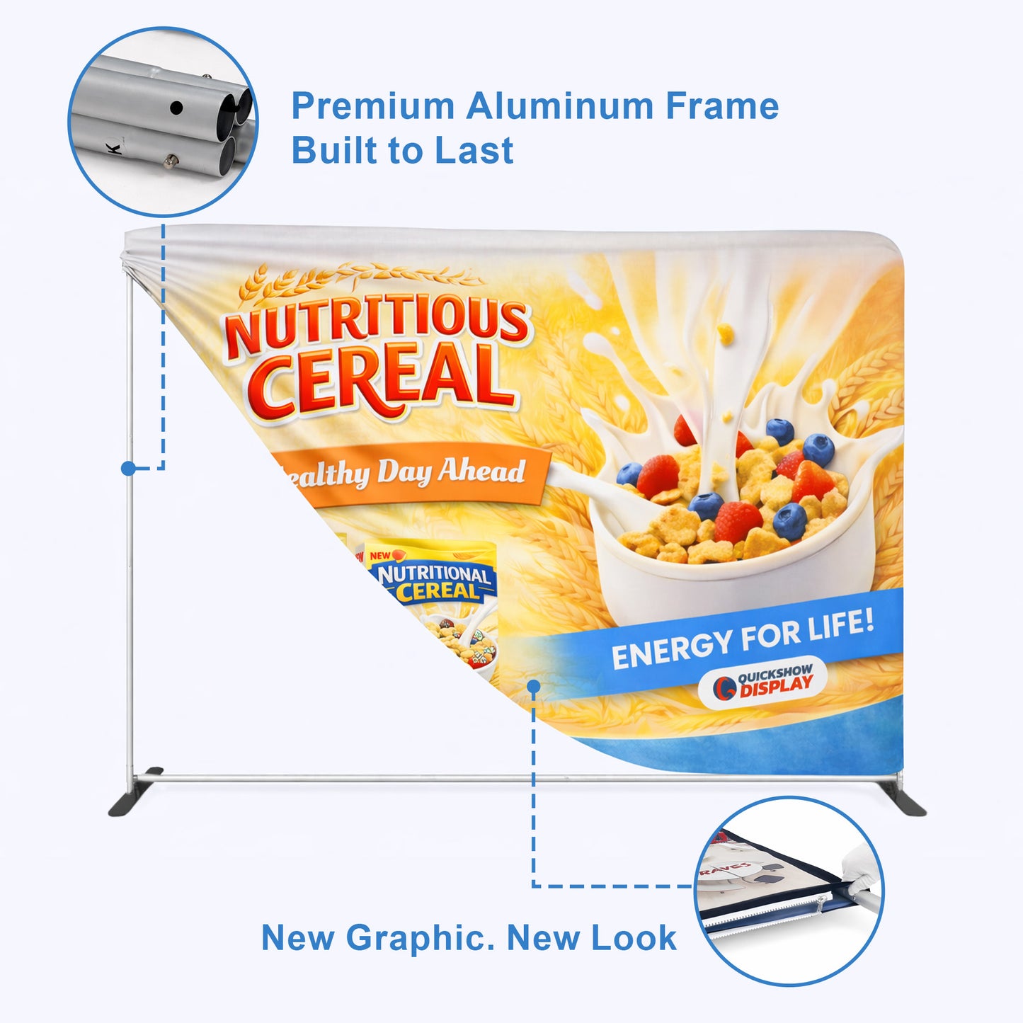 10ft TenseFlex™ Booth-Straight - QuickShowDisplay