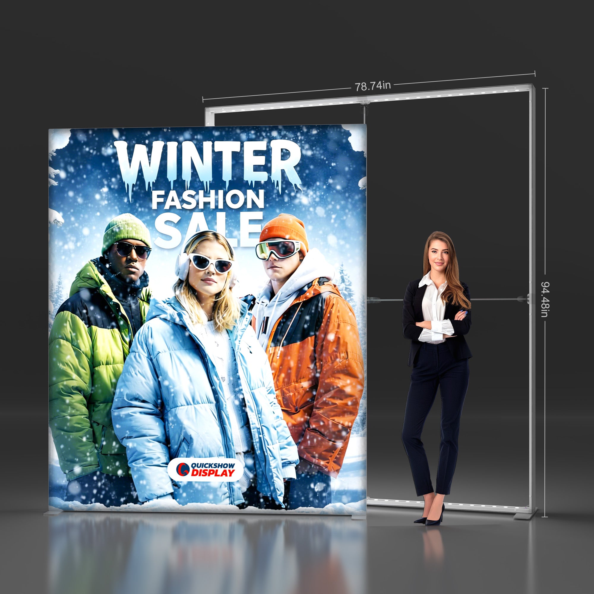 6.6x7.9ft PVC SEG Lightboxes - QuickShowDisplay