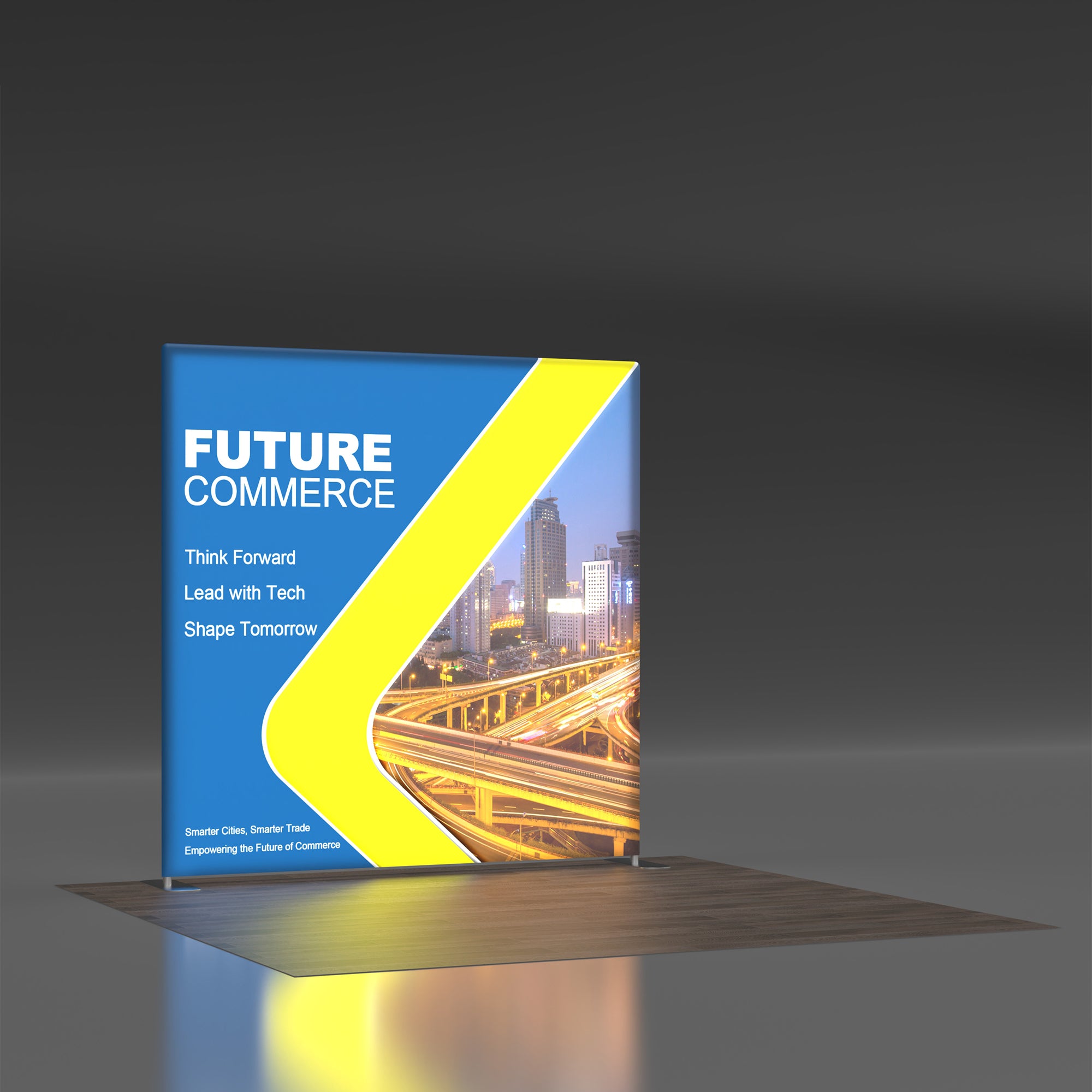 8ft Backlit Tension Fabric Display - QuickShowDisplay