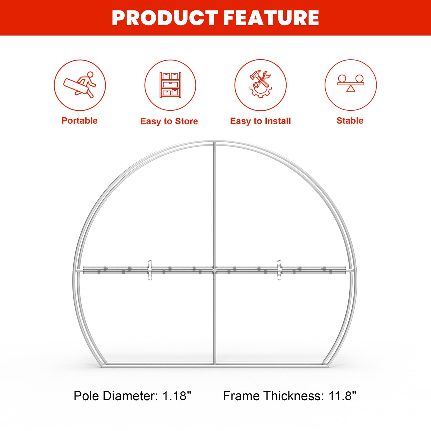 10ft TenseLight™ Backlit Backdrop-Moon - QuickShowDisplay