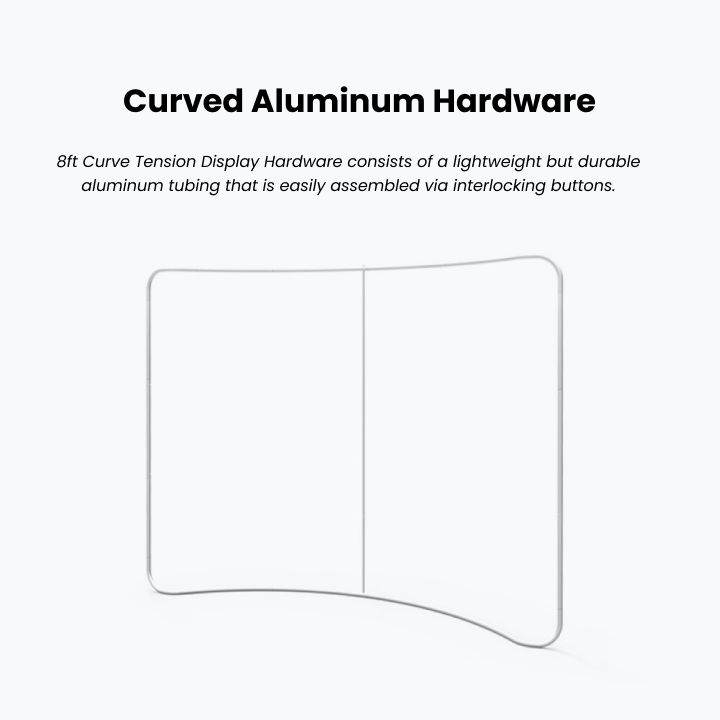 8ft TenseFlex™ Curved Fabric Backdrop Display - QuickShowDisplay