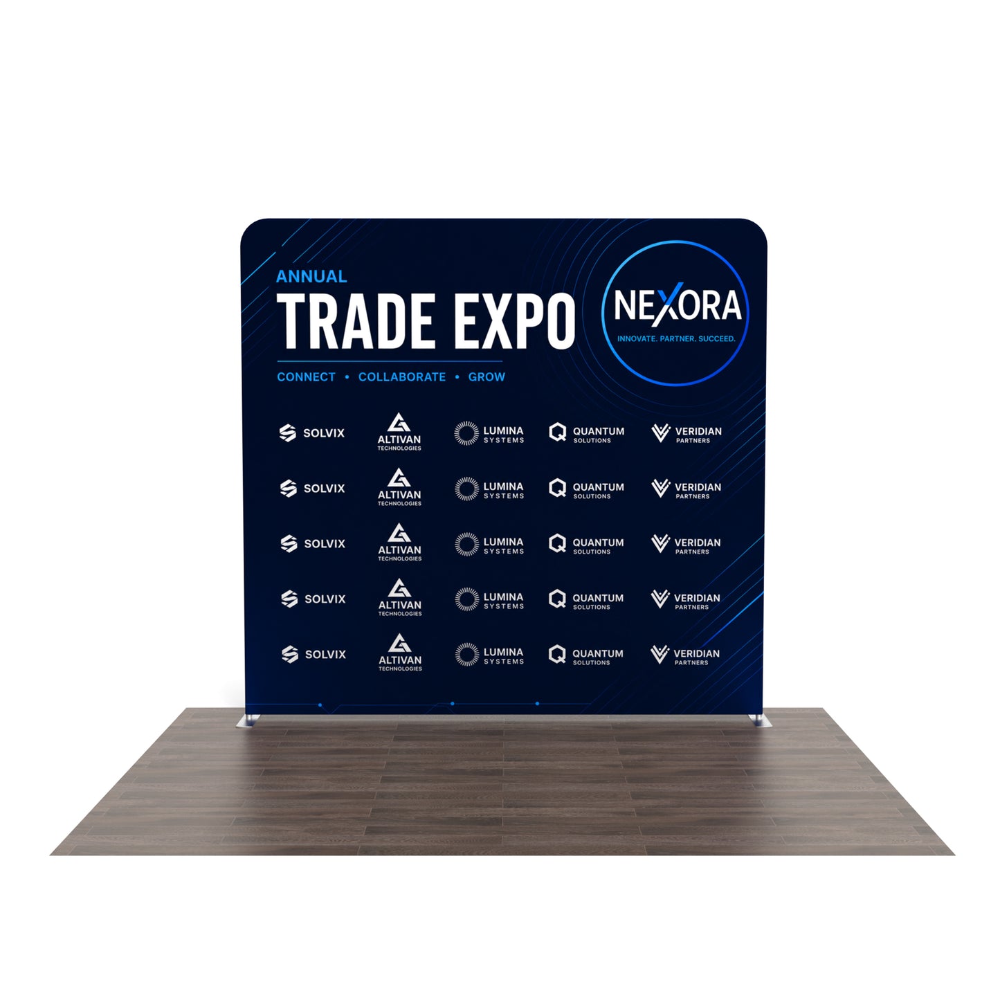 8ft TenseFlex™ Straight Fabric Backdrop Display - QuickShowDisplay