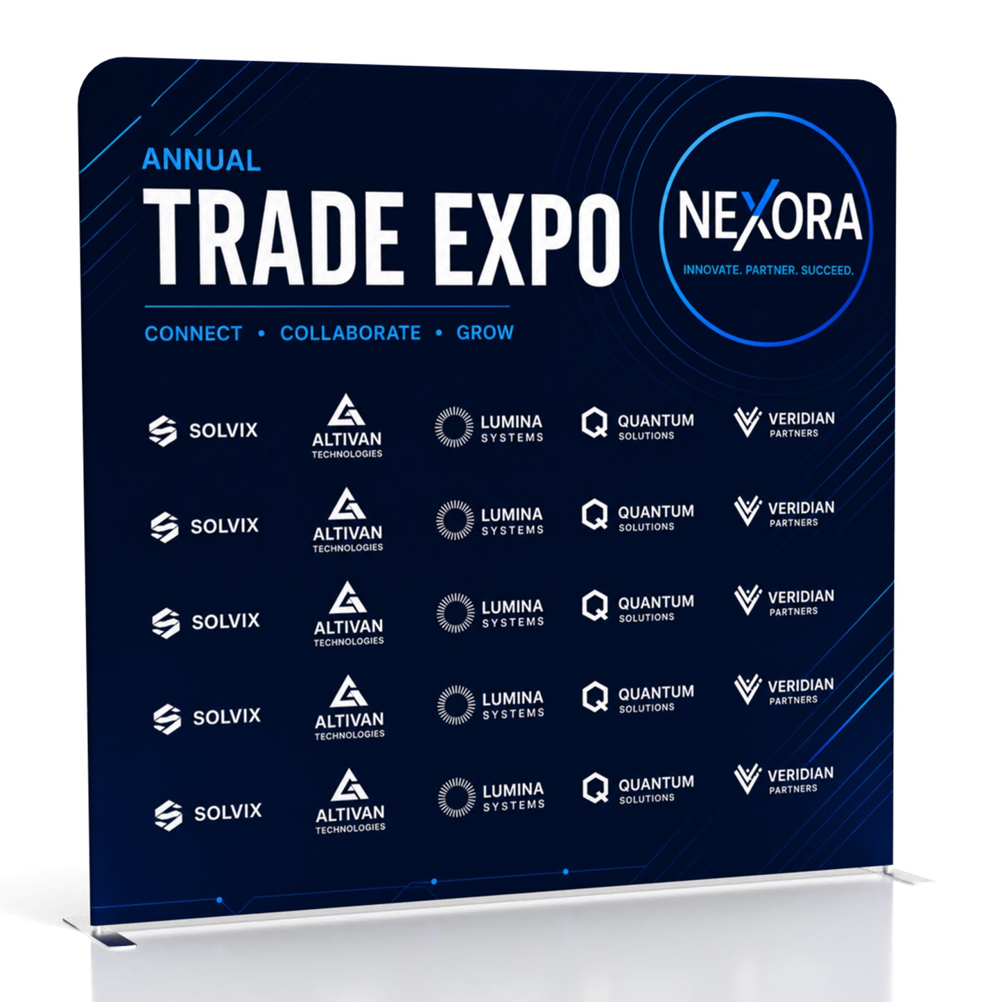 8ft TenseFlex™ Straight Fabric Backdrop Display - QuickShowDisplay