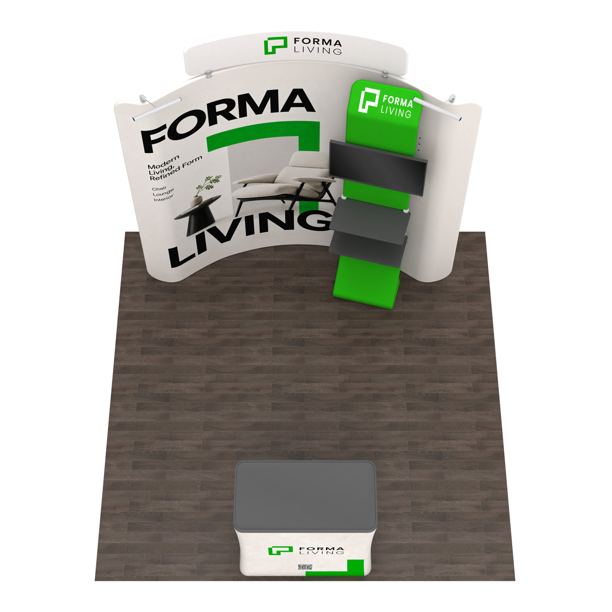 8x8 TenseFlex™ PRO Curved Booth Display - QuickShowDisplay