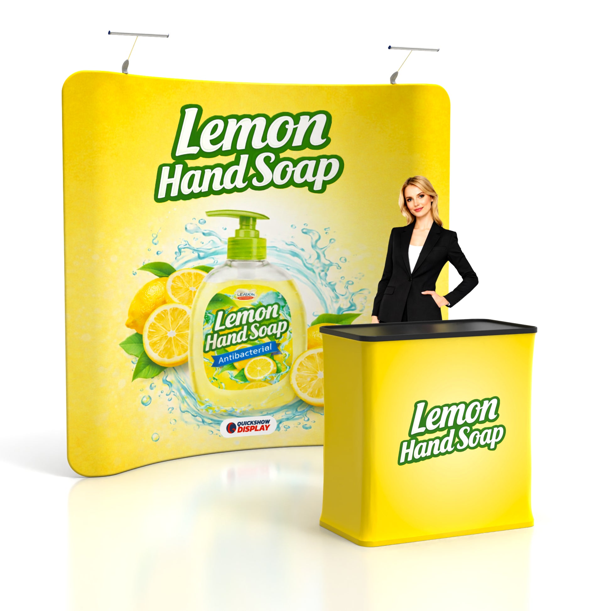 8ft TenseFlex™ Booth-Curved - QuickShowDisplay