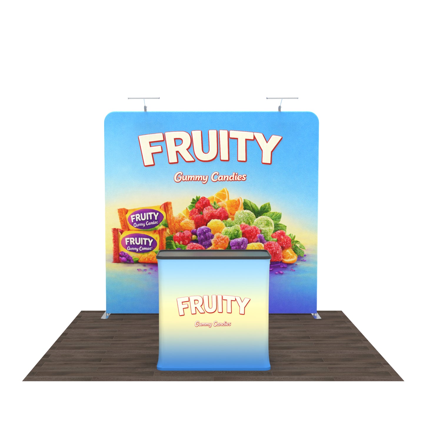 8ft TenseFlex™ Booth-Straight - QuickShowDisplay