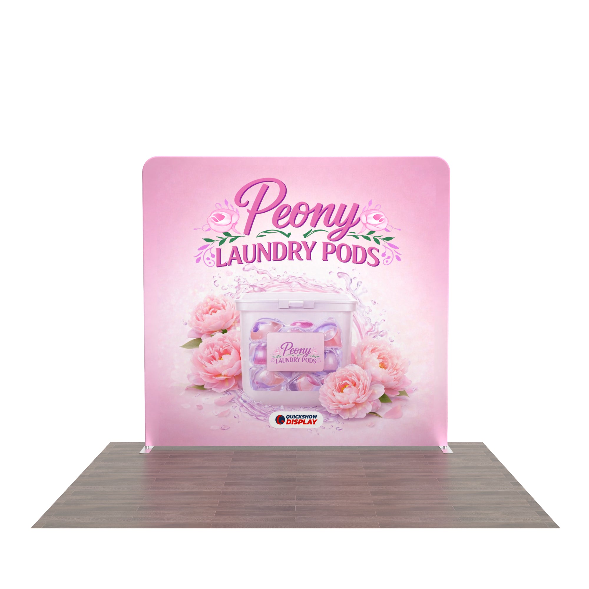 8ft TenseFlex™ Fabric Backdrop-Straight - QuickShowDisplay