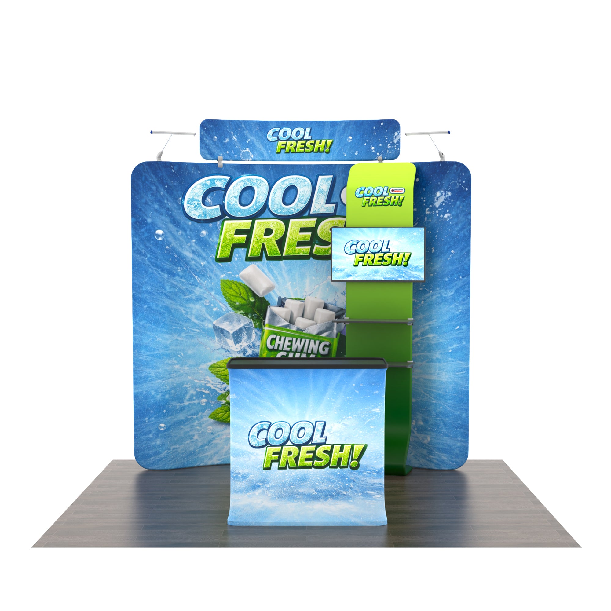 8ft TenseFlex™ PRO Booth-Curved - QuickShowDisplay