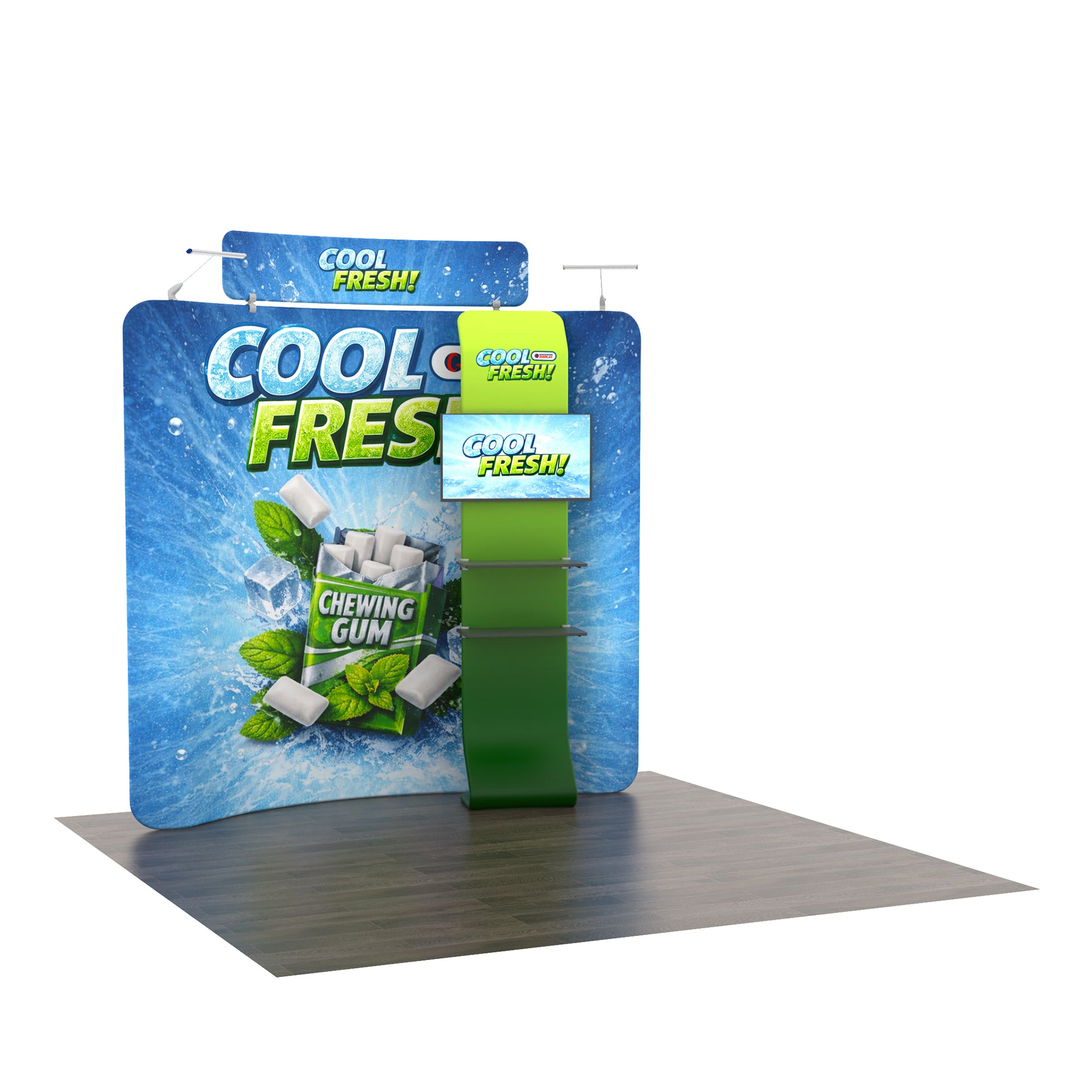 8ft TenseFlex™ PRO Booth-Curved - QuickShowDisplay