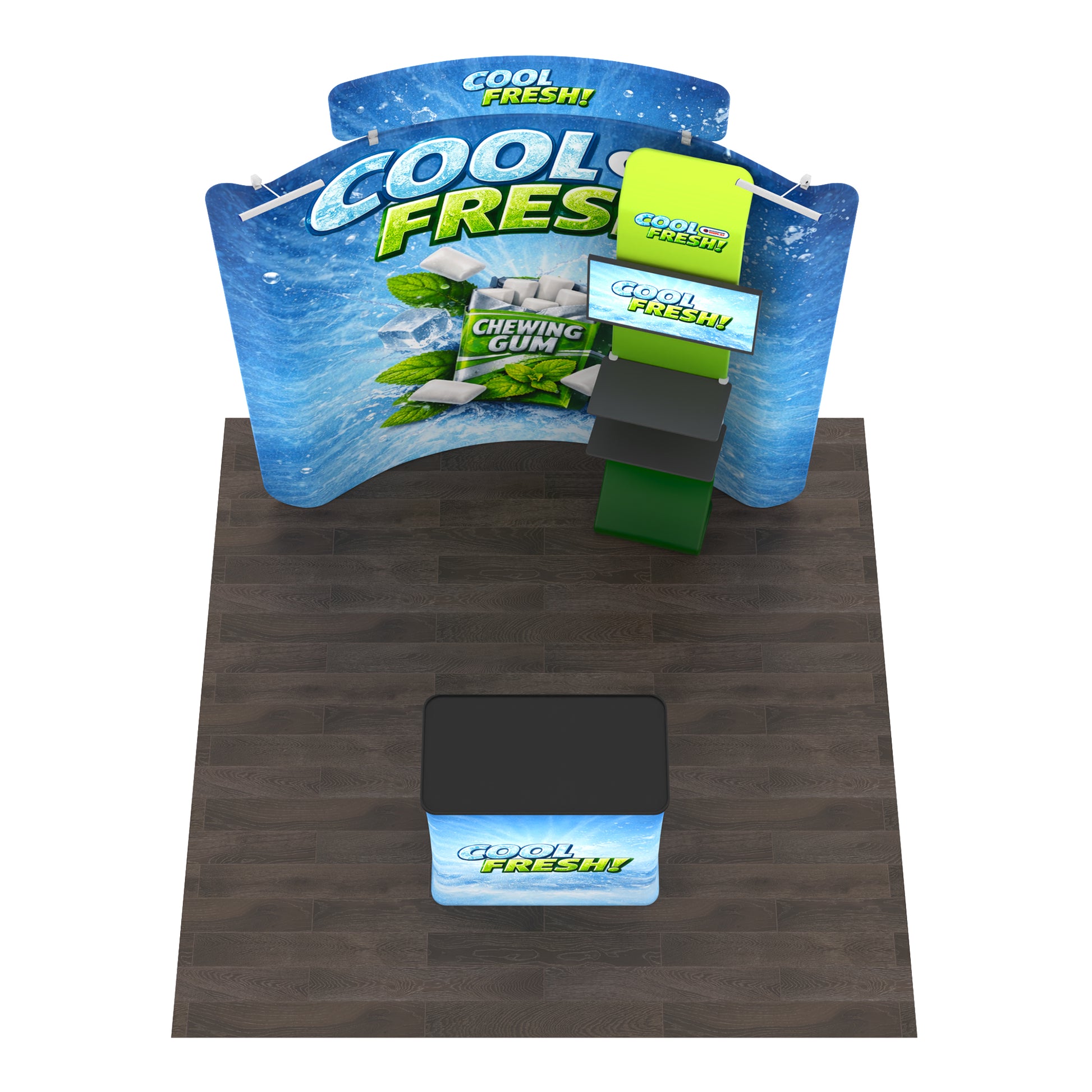 8ft TenseFlex™ PRO Booth-Curved - QuickShowDisplay