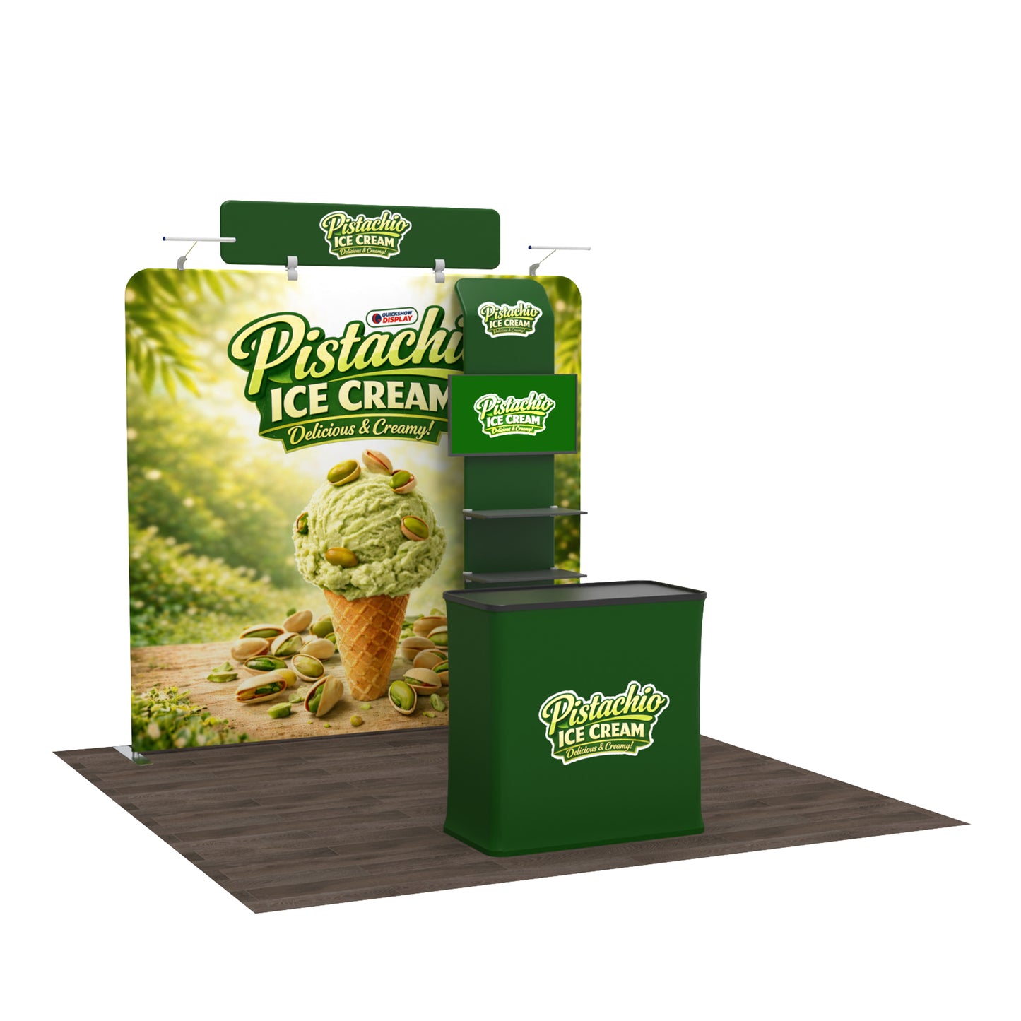 8ft TenseFlex™ PRO Booth-Straight - QuickShowDisplay
