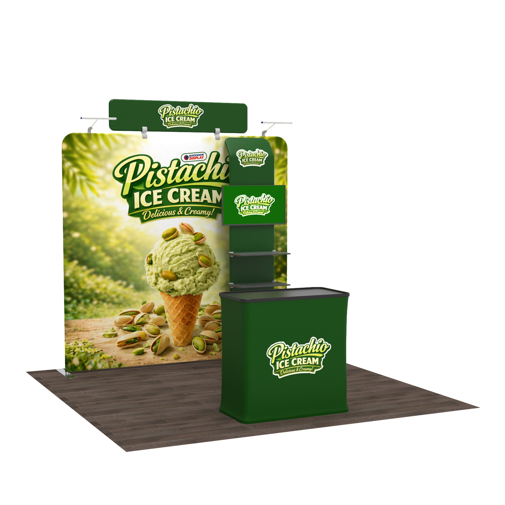 8ft TenseFlex™ PRO Booth-Straight - QuickShowDisplay
