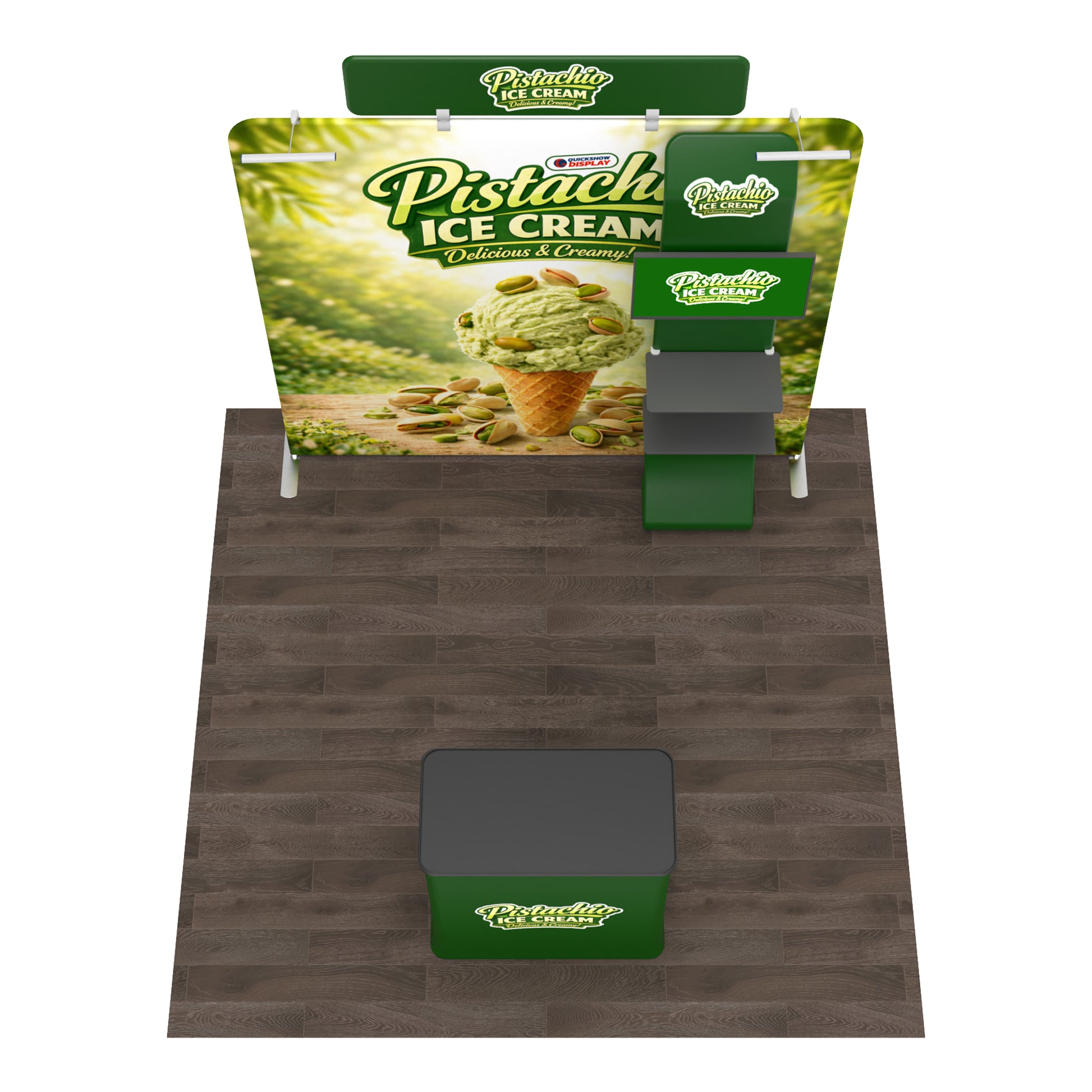 8ft TenseFlex™ PRO Booth-Straight - QuickShowDisplay