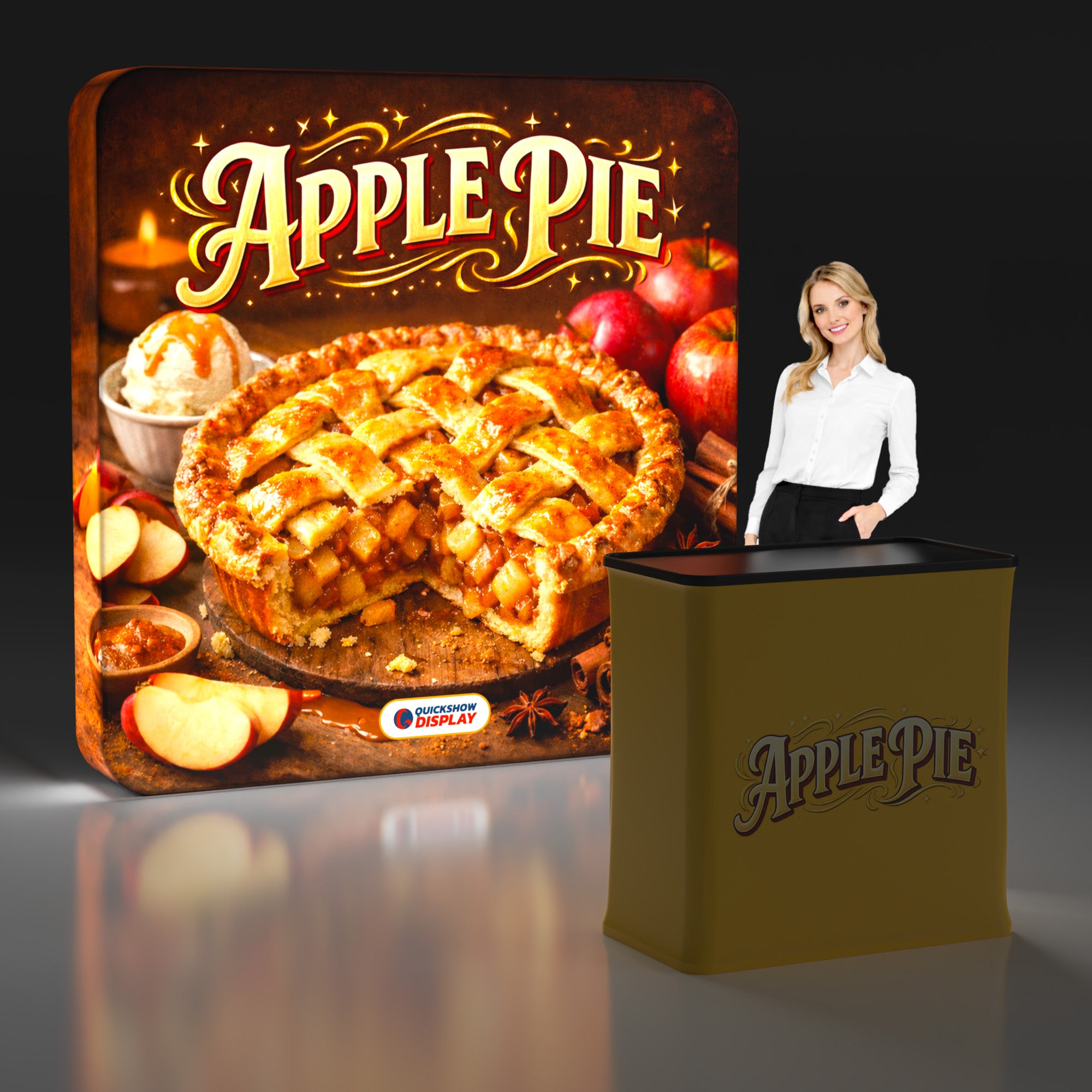 8ft TenseLight™ Booth Kit A - QuickShowDisplay