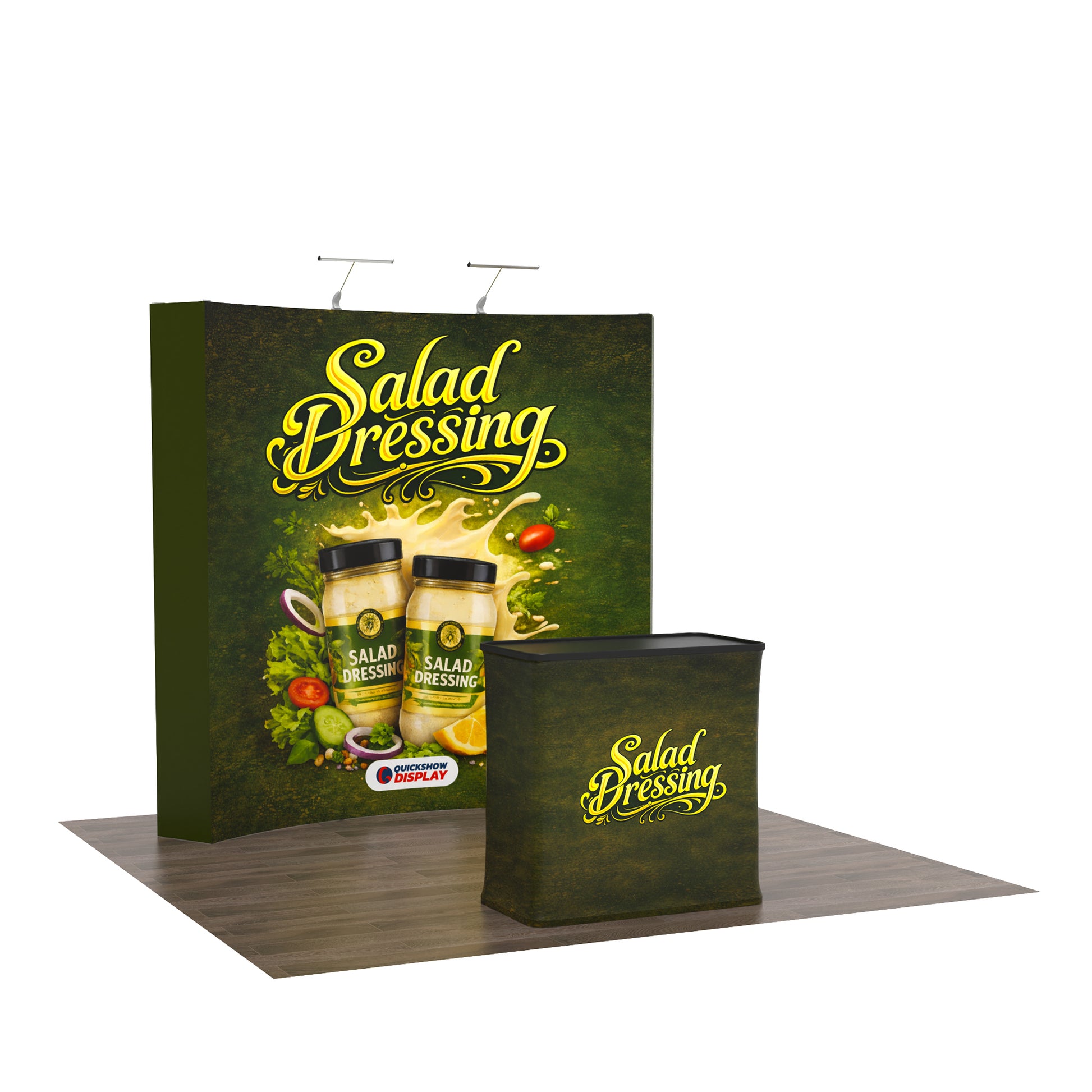 8ft TensePop™ Booth-Curved - QuickShowDisplay