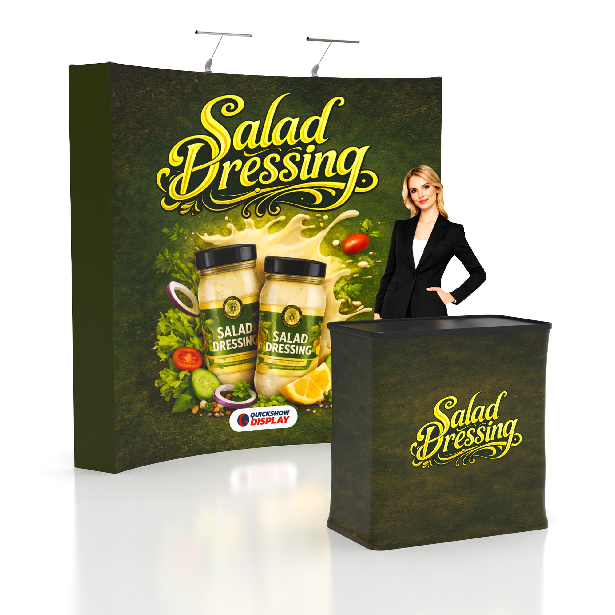 8ft TensePop™ Booth-Curved - QuickShowDisplay