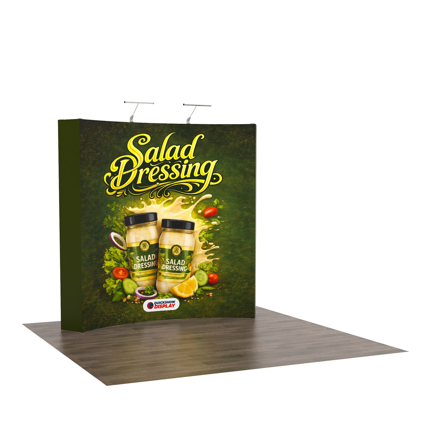 8ft TensePop™ Booth-Curved - QuickShowDisplay