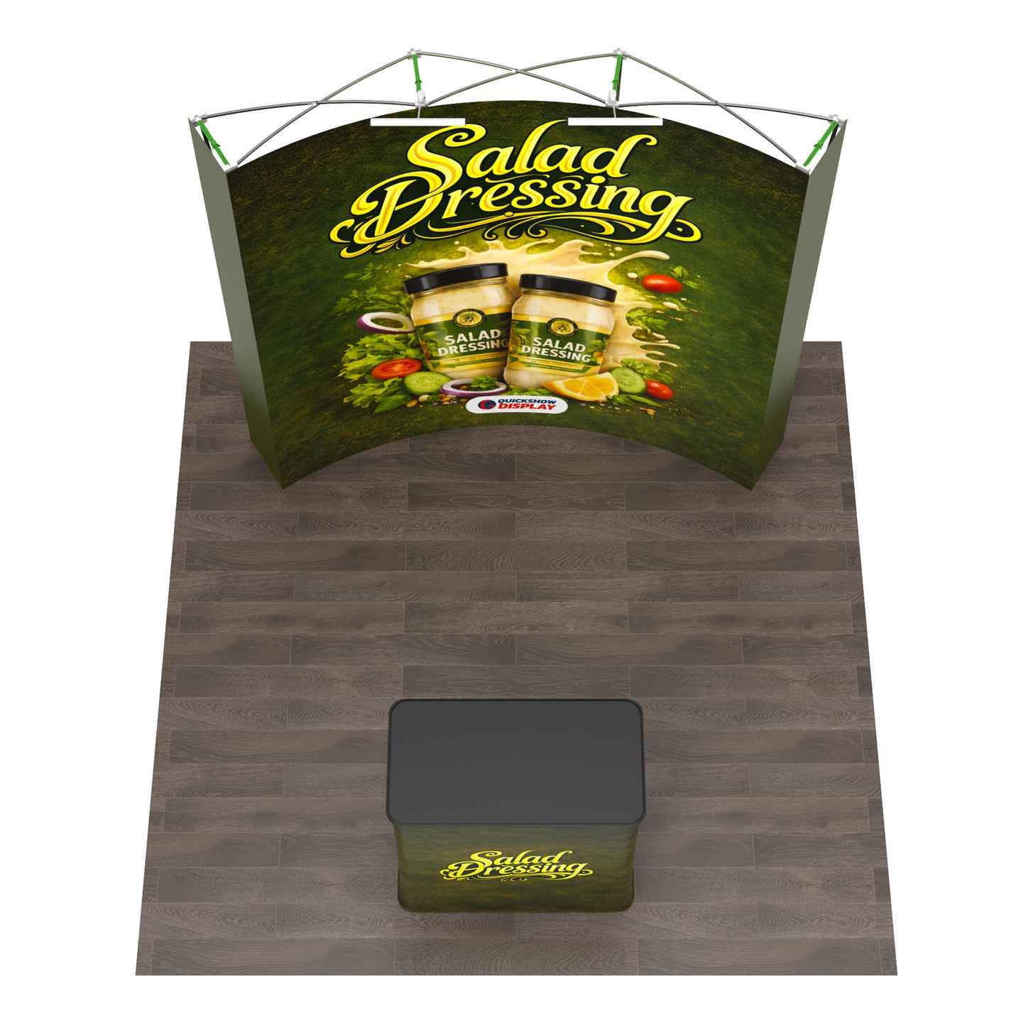 8ft TensePop™ Booth-Curved - QuickShowDisplay