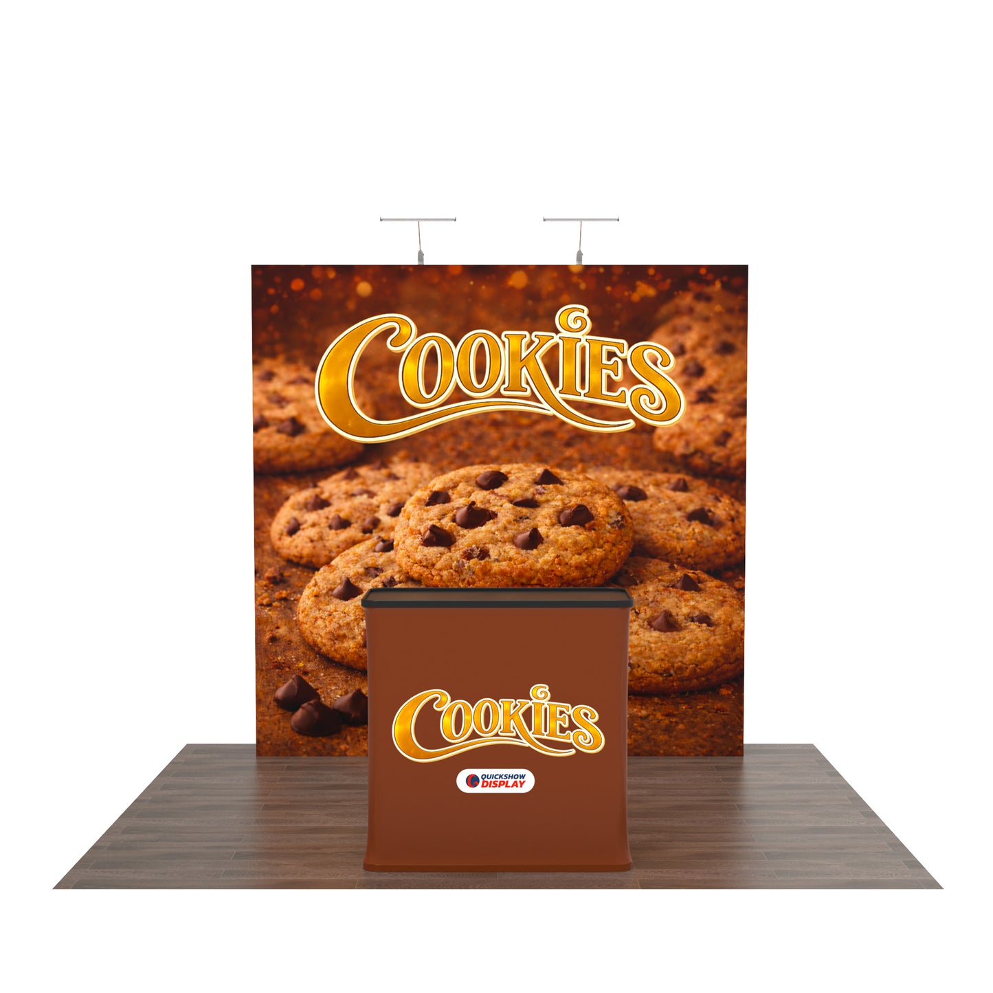 8ft TensePop™ Booth-Straight - QuickShowDisplay