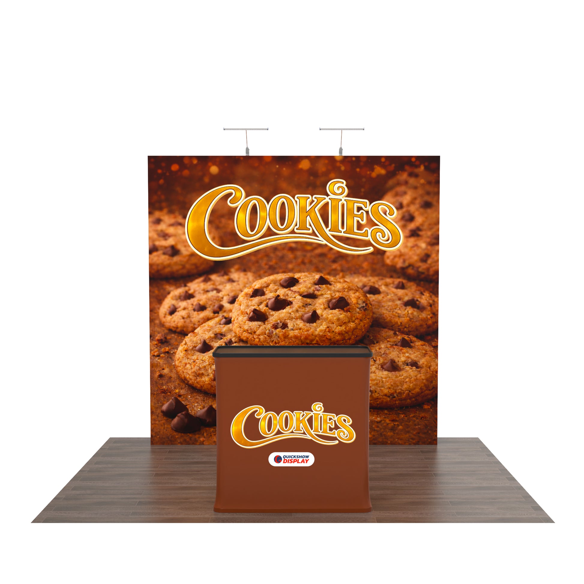 8ft TensePop™ Booth-Straight - QuickShowDisplay