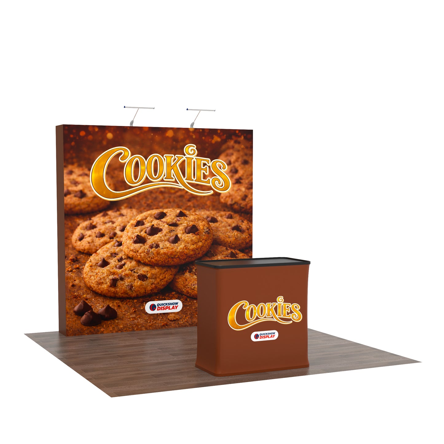 8ft TensePop™ Booth-Straight - QuickShowDisplay