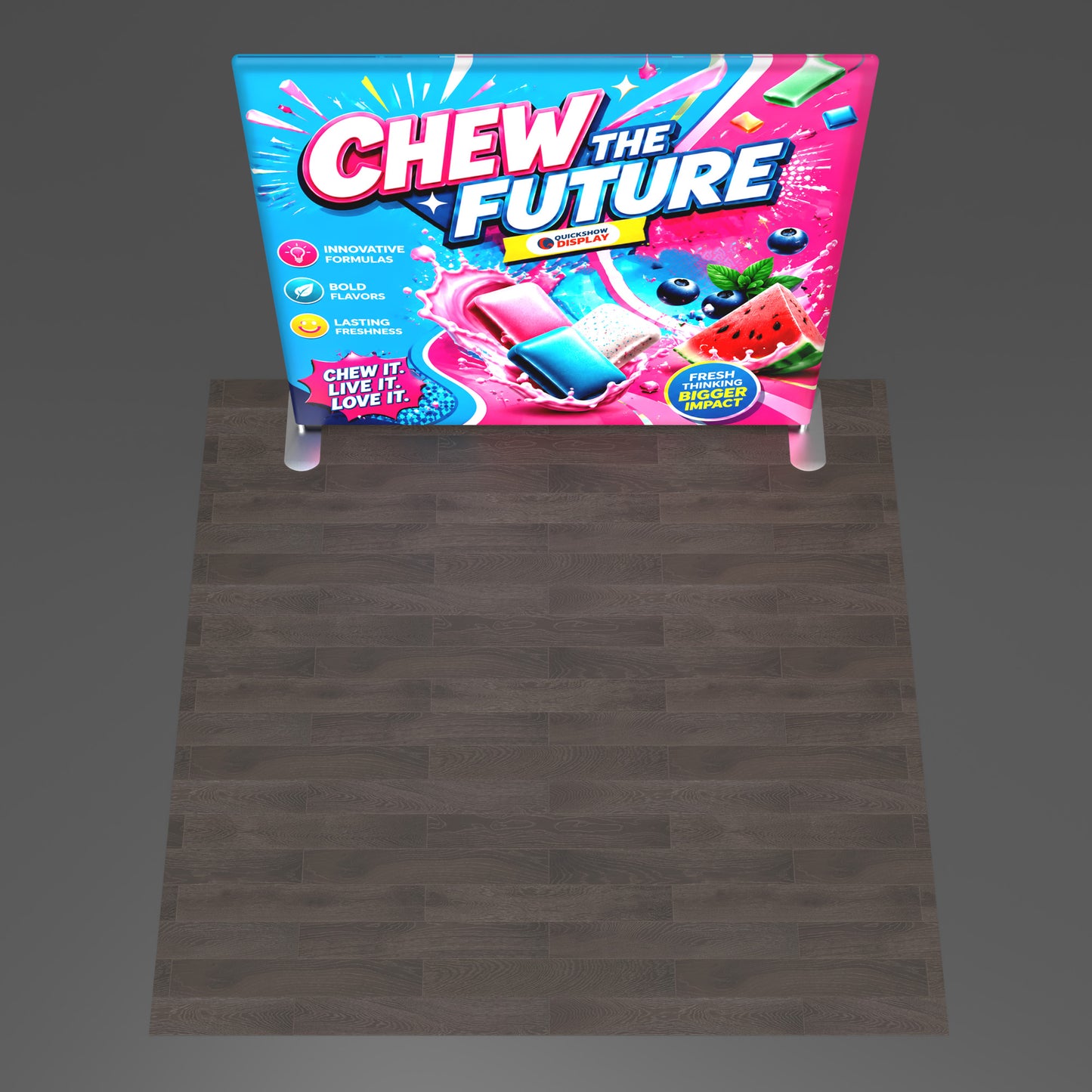 8ft TenseLight™ Tension Fabric Display - QuickShowDisplay