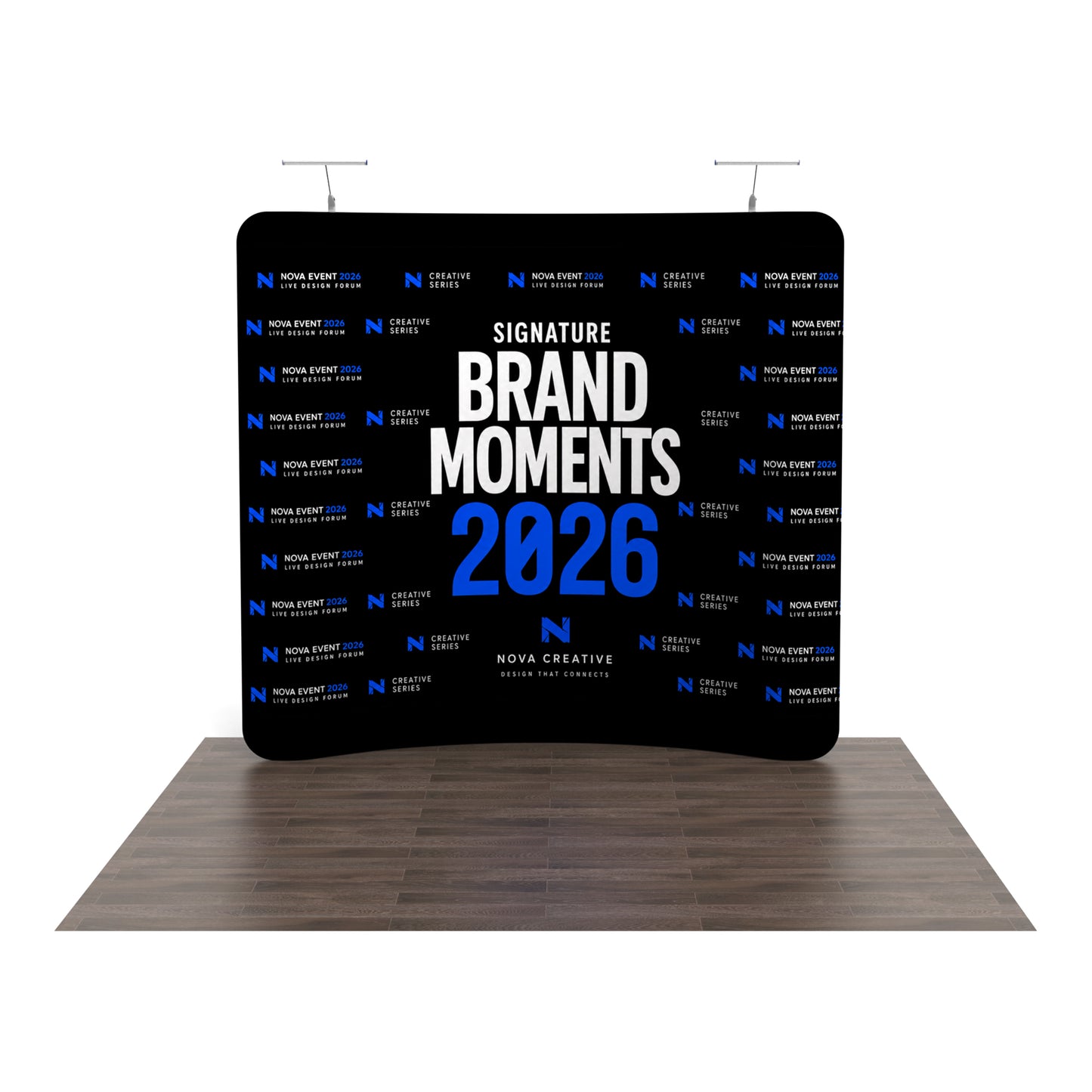 8ft TenseFlex™ Curved Fabric Backdrop Display - QuickShowDisplay