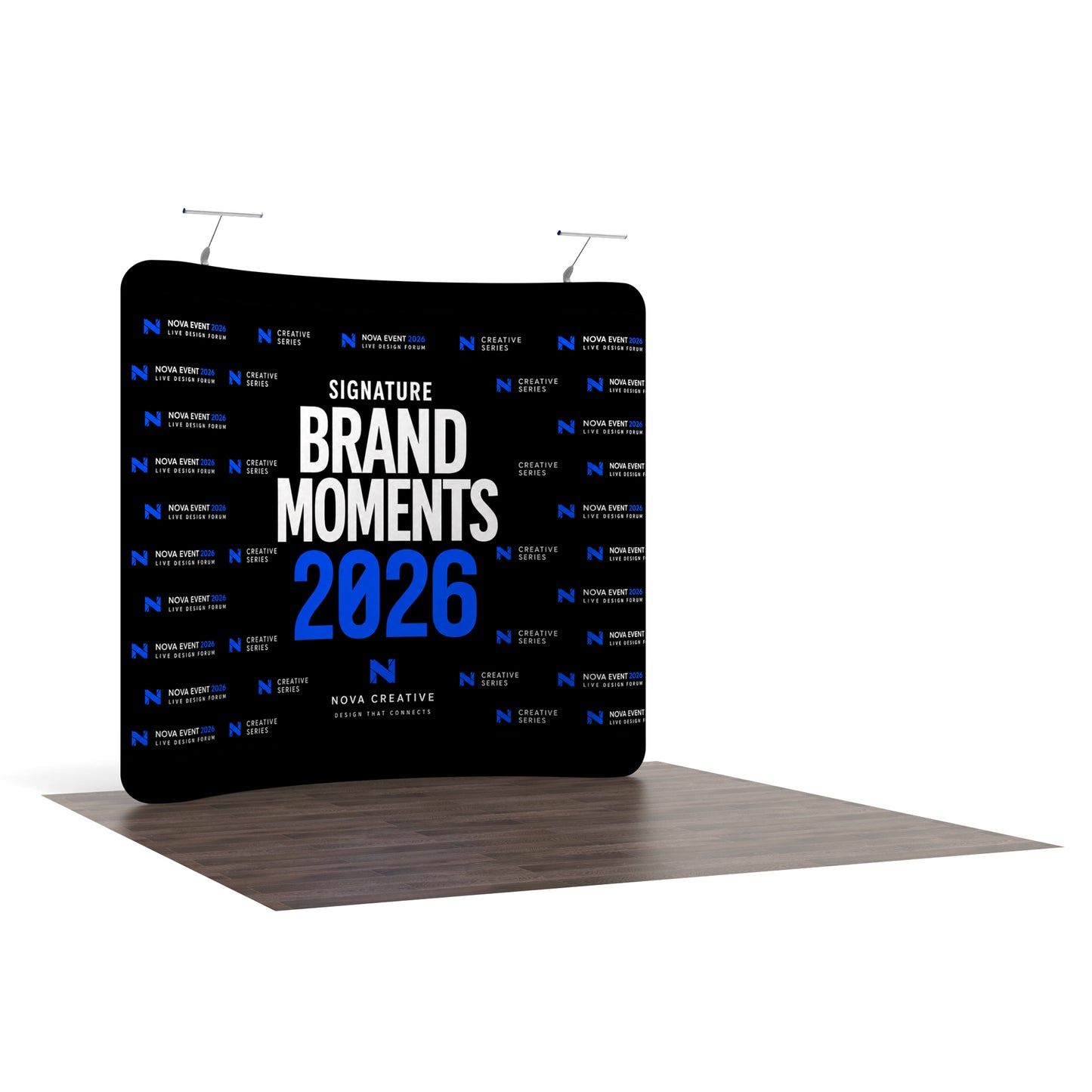 8ft TenseFlex™ Curved Fabric Backdrop Display - QuickShowDisplay