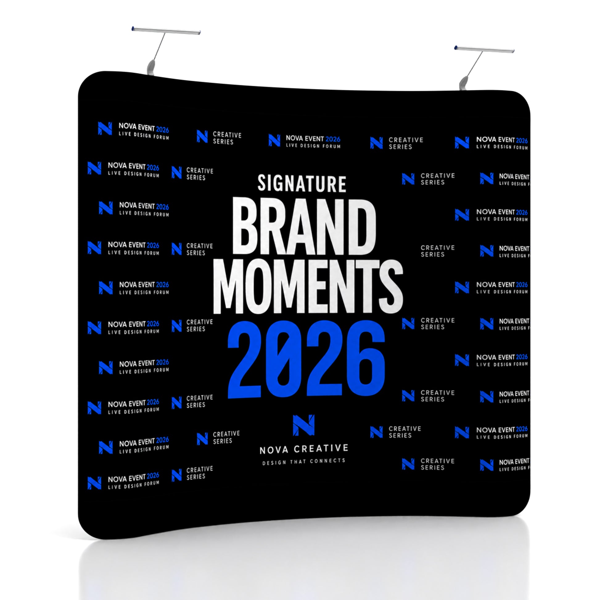 8ft TenseFlex™ Curved Fabric Backdrop Display - QuickShowDisplay
